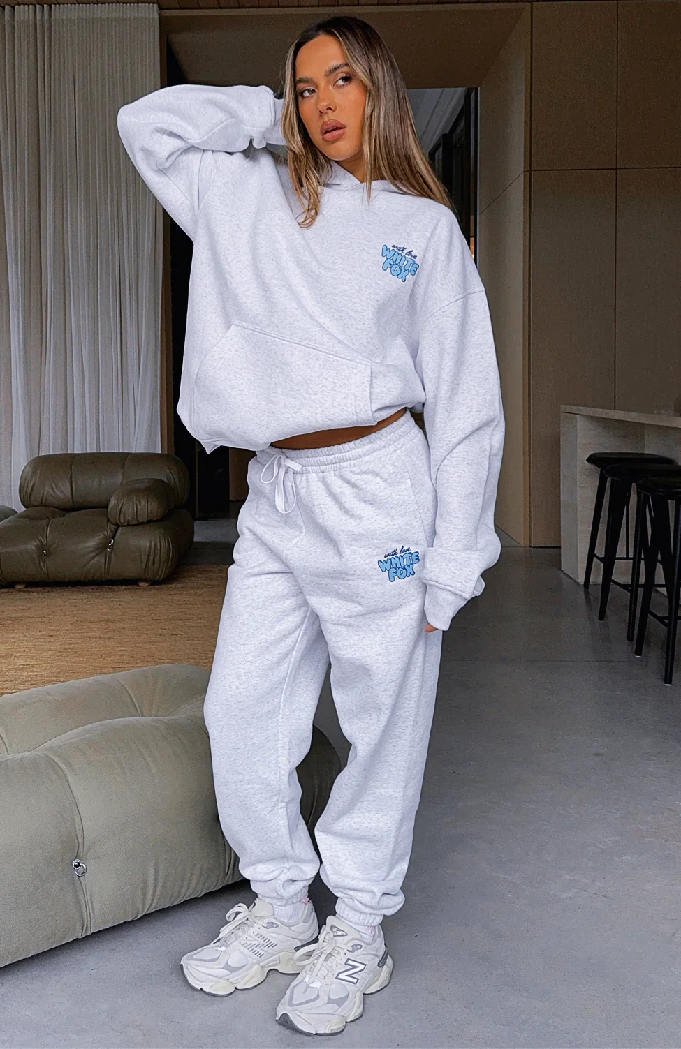 With Love Always Sweatpants Grey Marle - luluinthesky