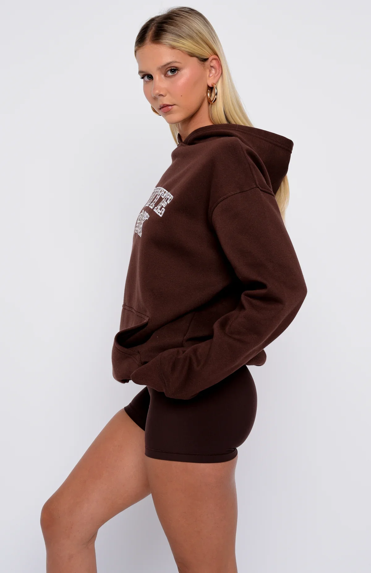 Took The Fall Oversized Hoodie Chocolate - luluinthesky