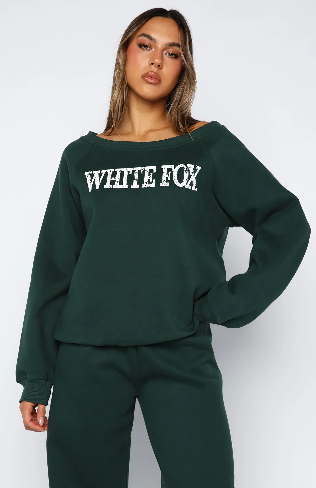 Brand New Start Off Shoulder Sweater Forest Green - luluinthesky