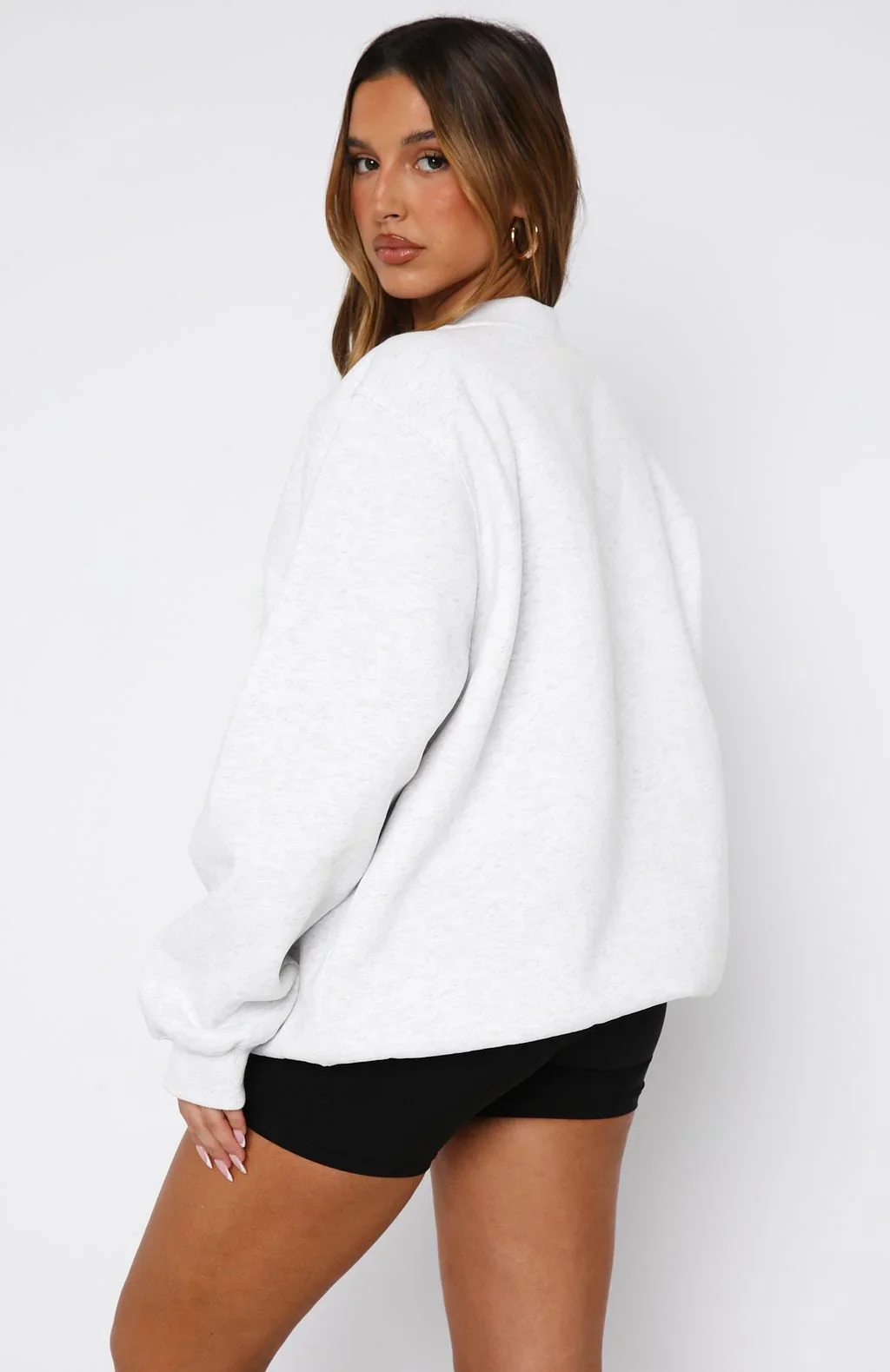 Call On You Oversized Sweater Grey Marle - luluinthesky