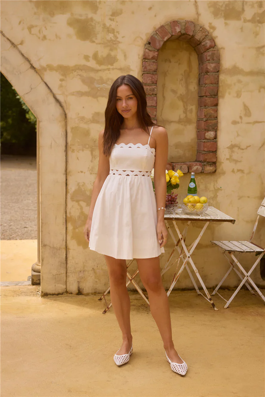Dearest Friend Mini Dress White - luluinthesky