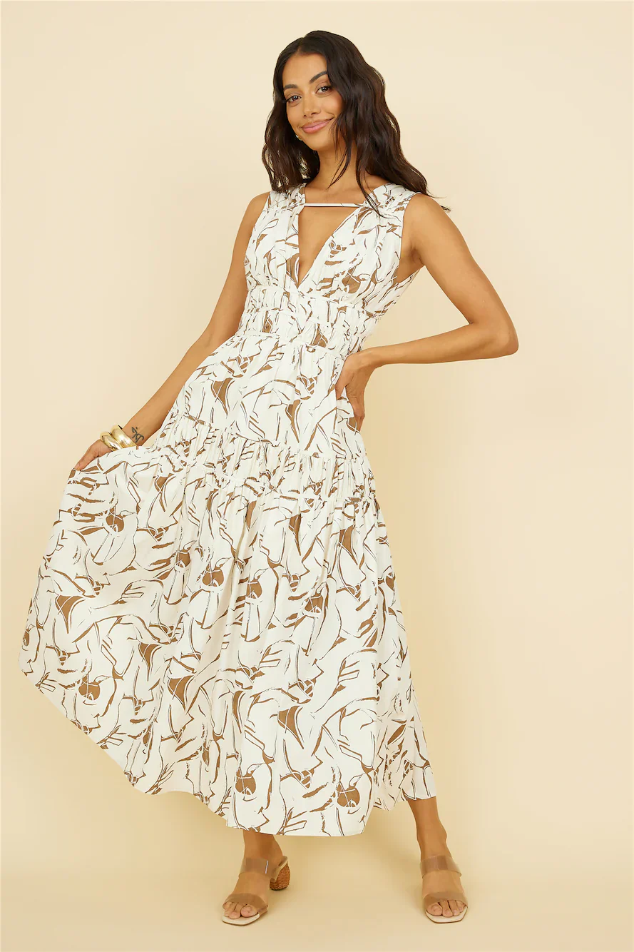 Through the Trees Maxi Dress White - luluinthesky