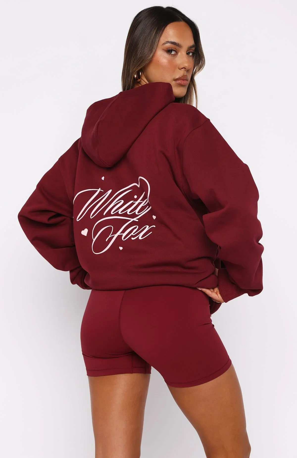 Love You Regardless Oversized Hoodie Burgundy - luluinthesky