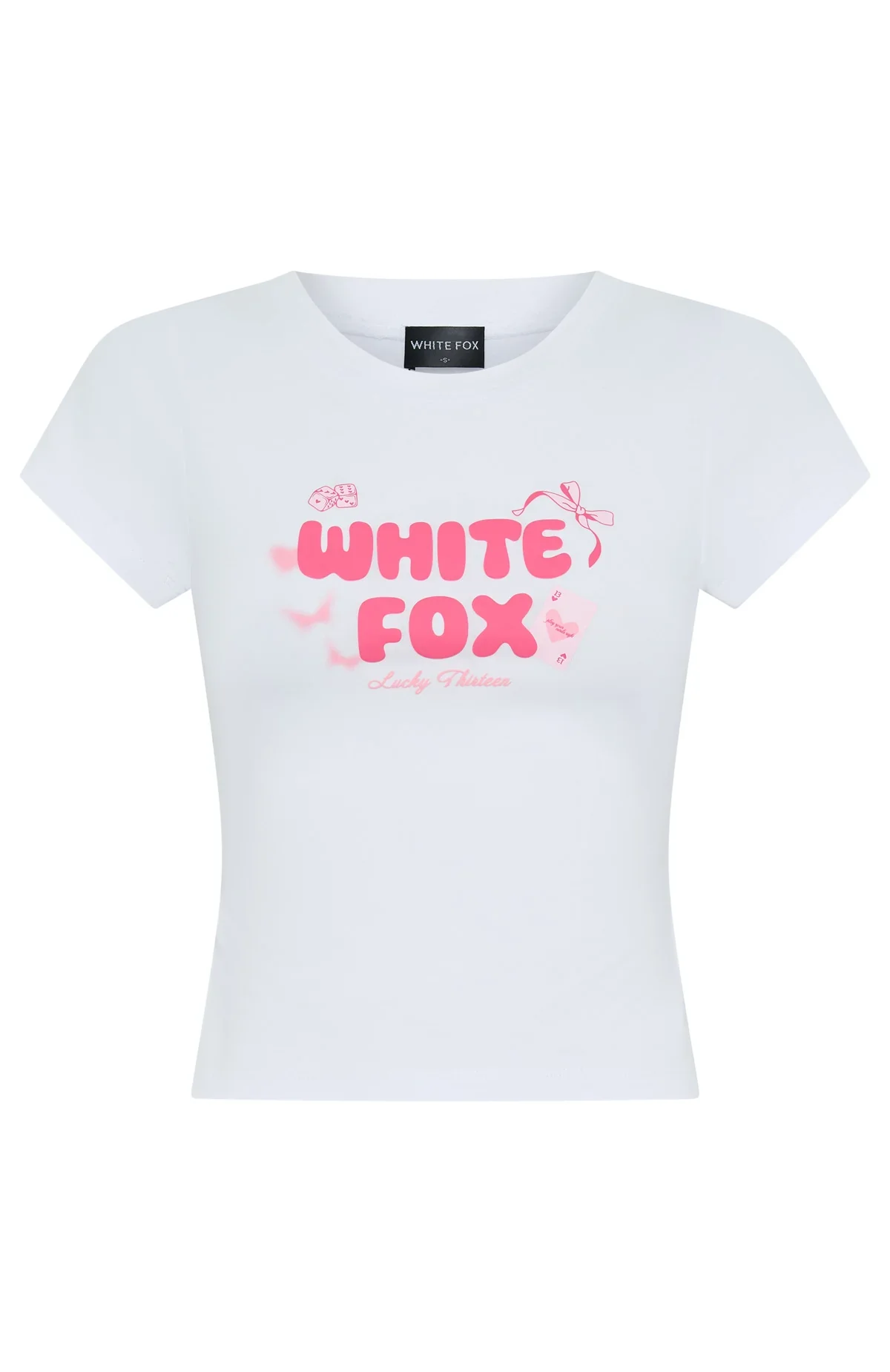 Lucky Thirteen Stephanie Baby Tee White - luluinthesky