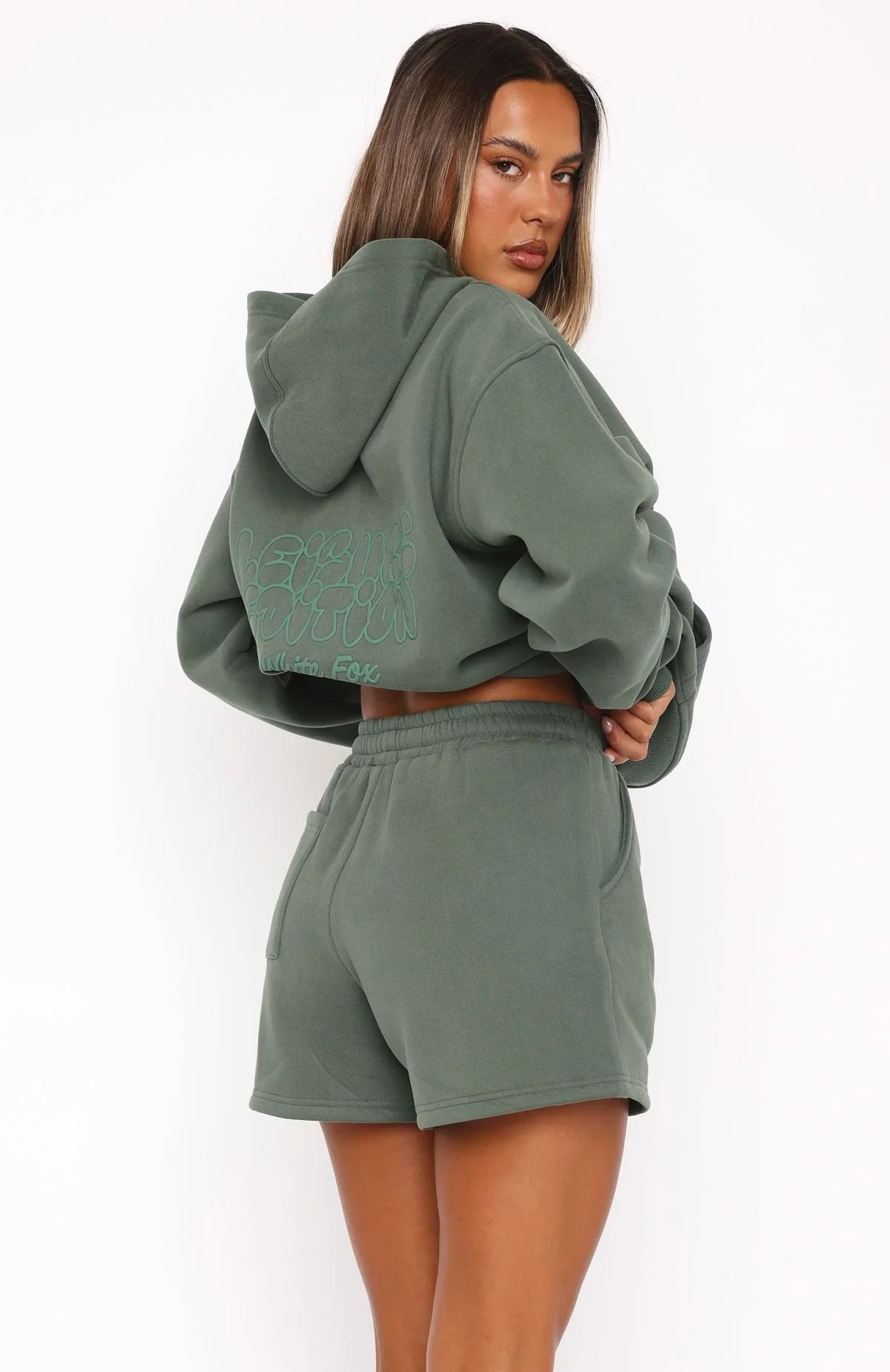 Leisure Edition Lounge Shorts Dark Green - luluinthesky
