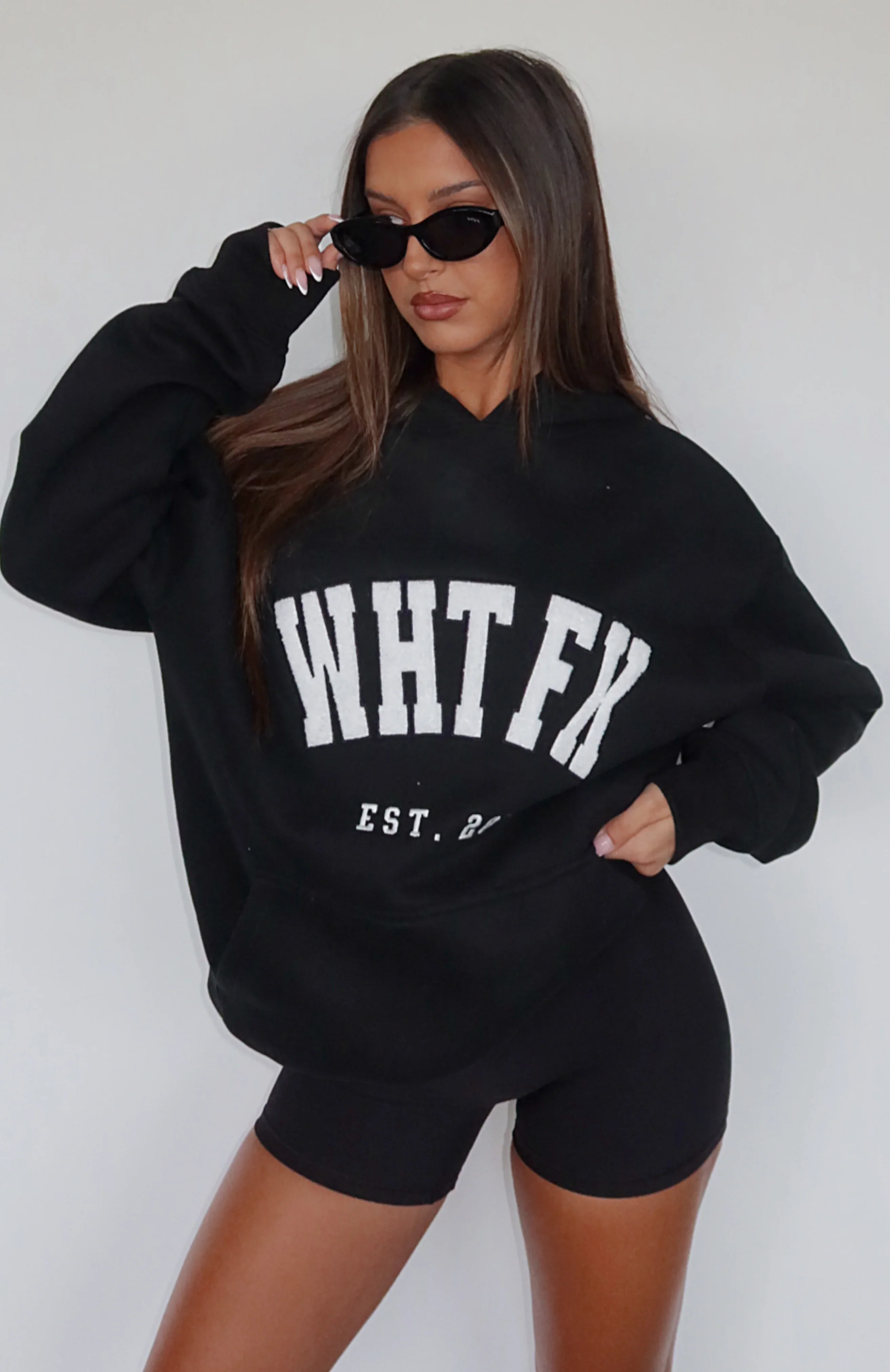 Give It Away Oversized Hoodie Black - luluinthesky