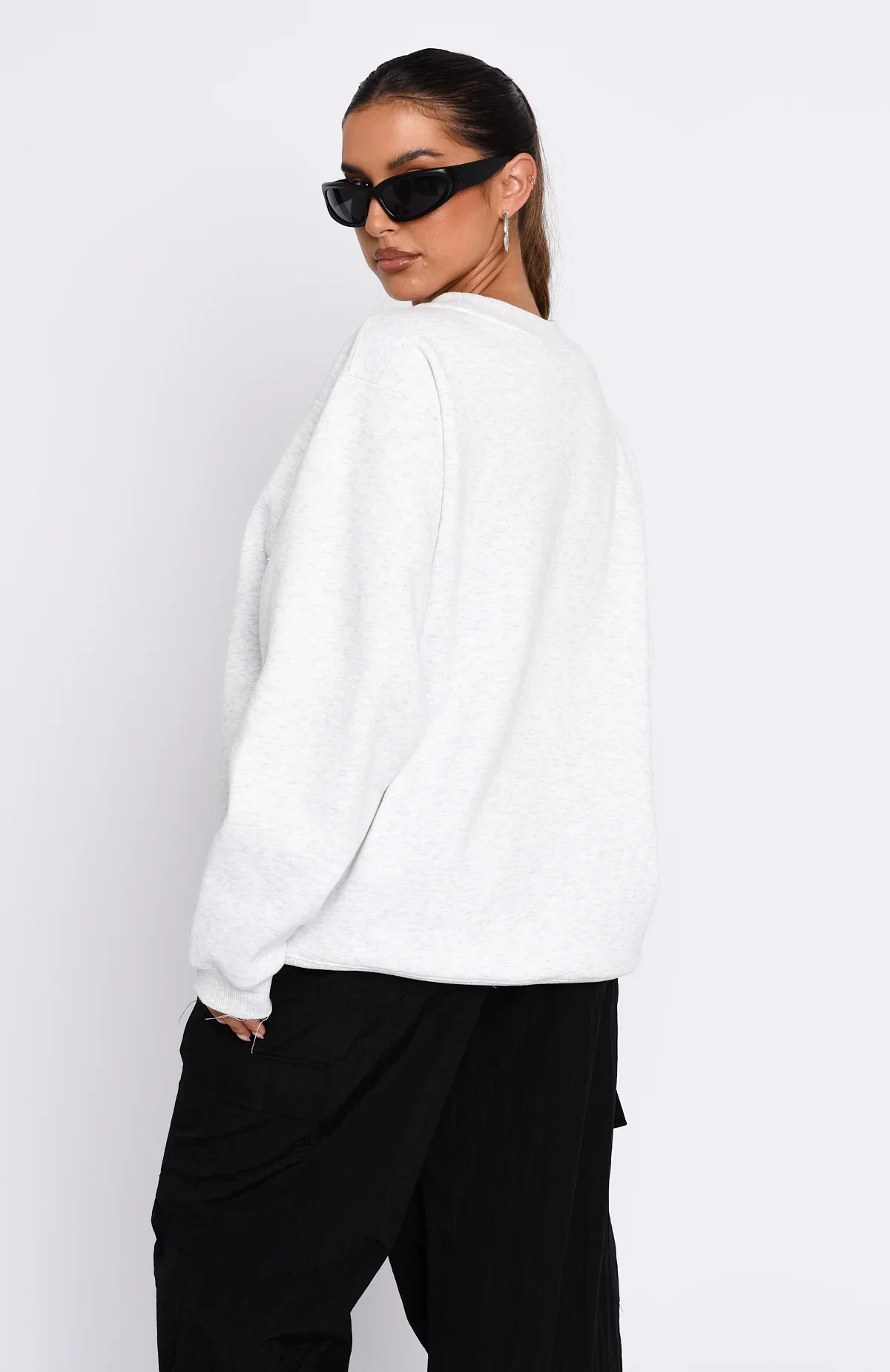 Part Of History Oversized Sweater Grey Marle - luluinthesky