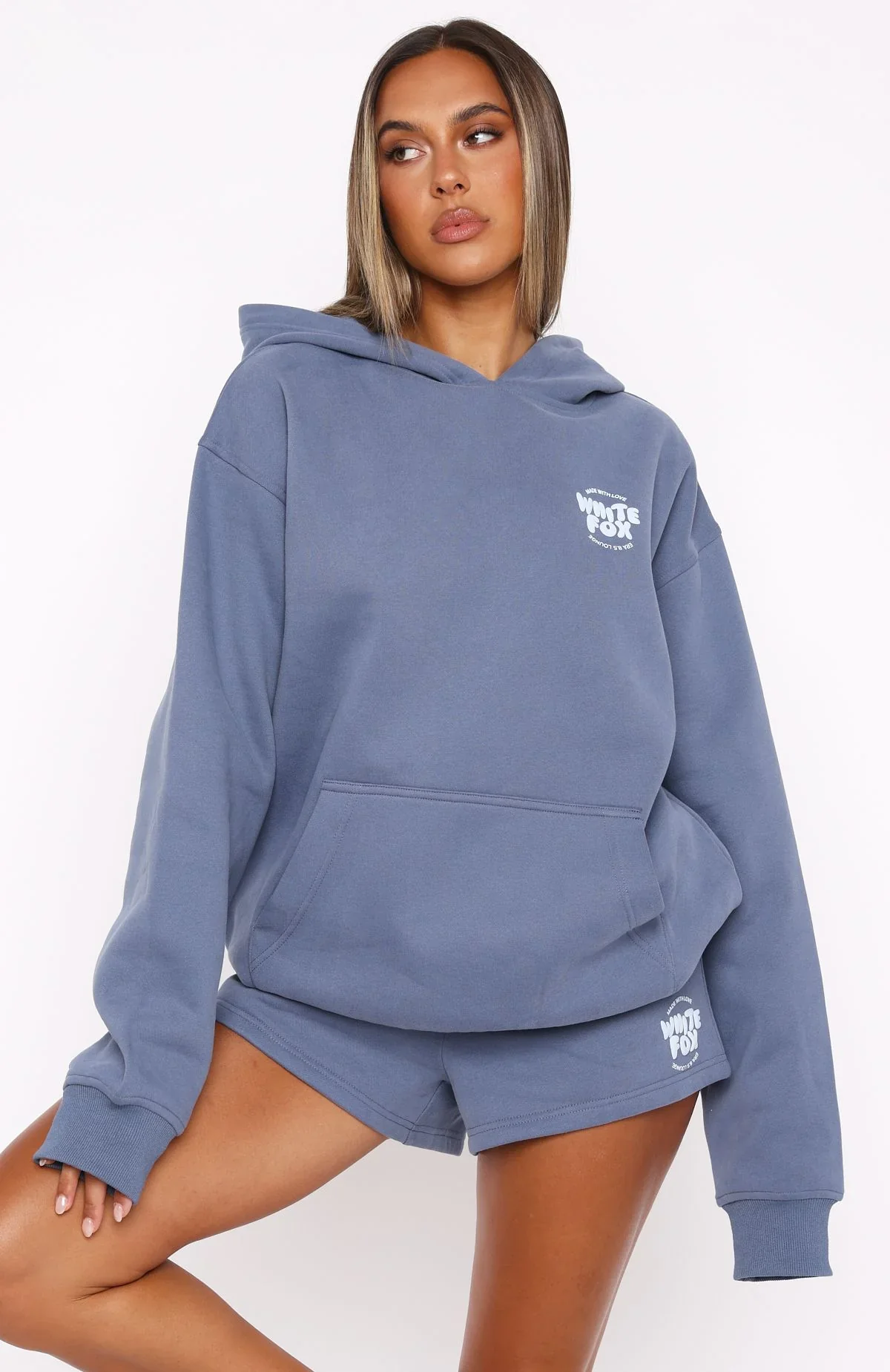 With Love For You Oversized Hoodie Ocean - luluinthesky
