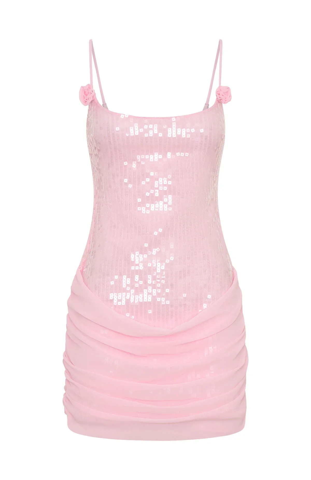 Studio Starlet Sequin Mini Dress Baby Pink - luluinthesky