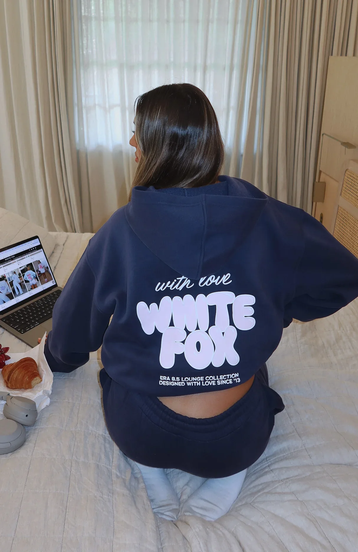 With Love Always Oversized Hoodie Navy - luluinthesky