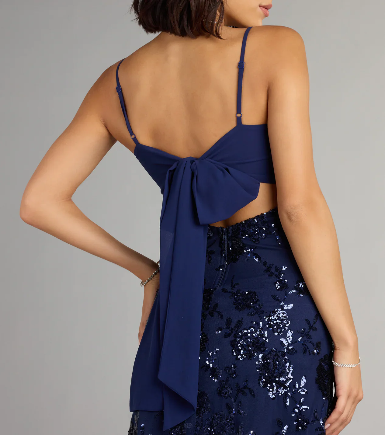 All Eyes On You Sequin Bow Mini Dress - luluinthesky