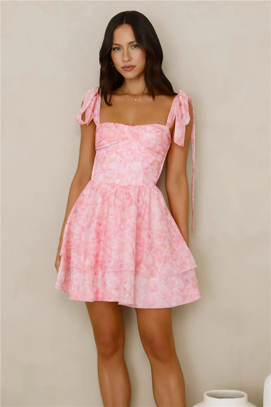 Soft Sunshine Mini Dress Pink - luluinthesky