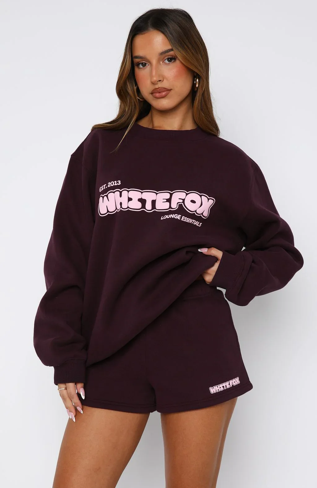 Give It A Try Lounge Shorts Plum - luluinthesky