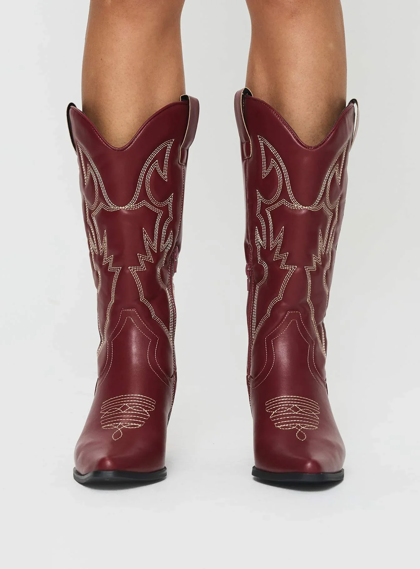 Therapy Clayton Boots Maroon - luluinthesky