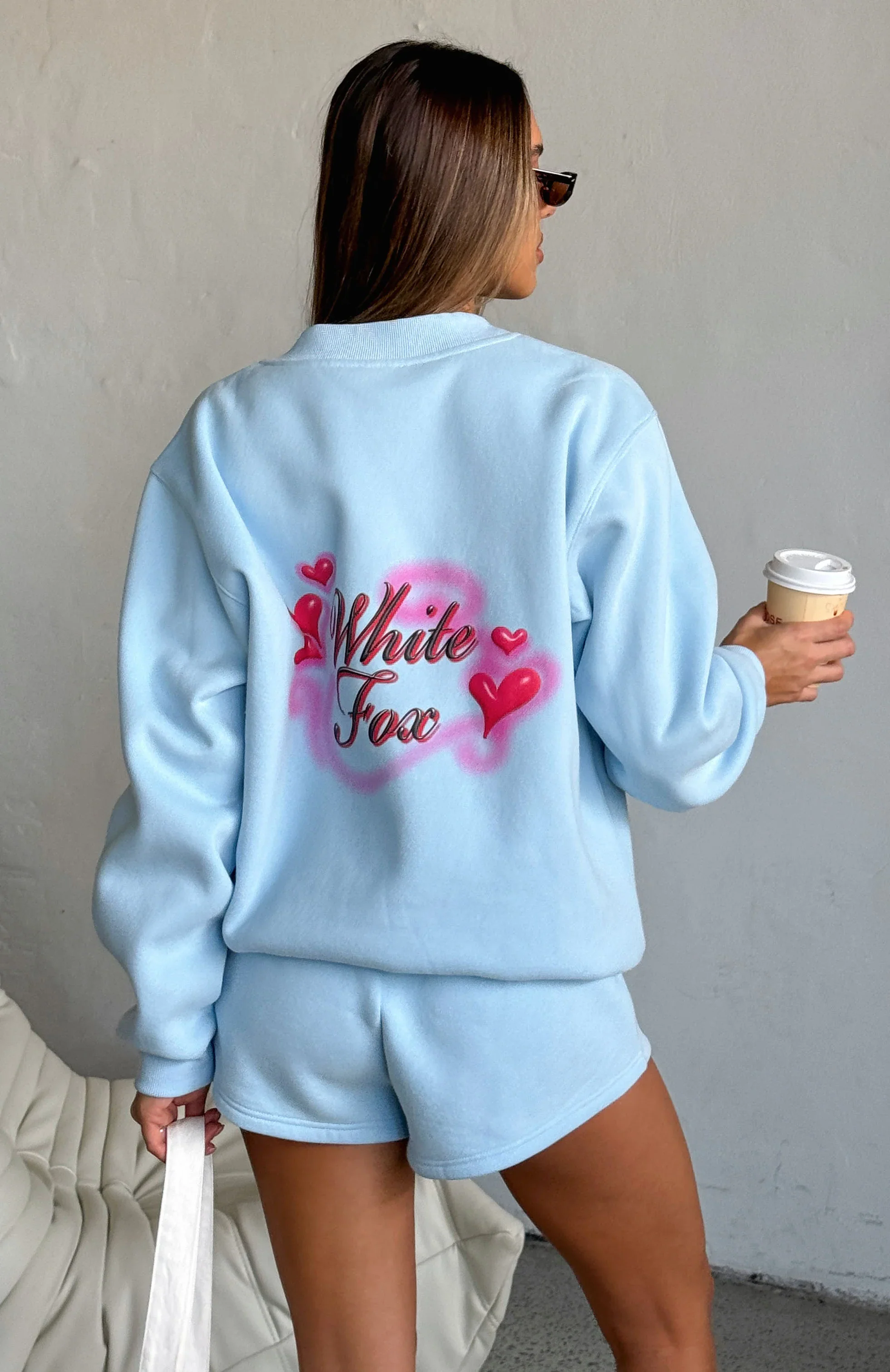 Trouble Maker Oversized Sweater Baby Blue - luluinthesky