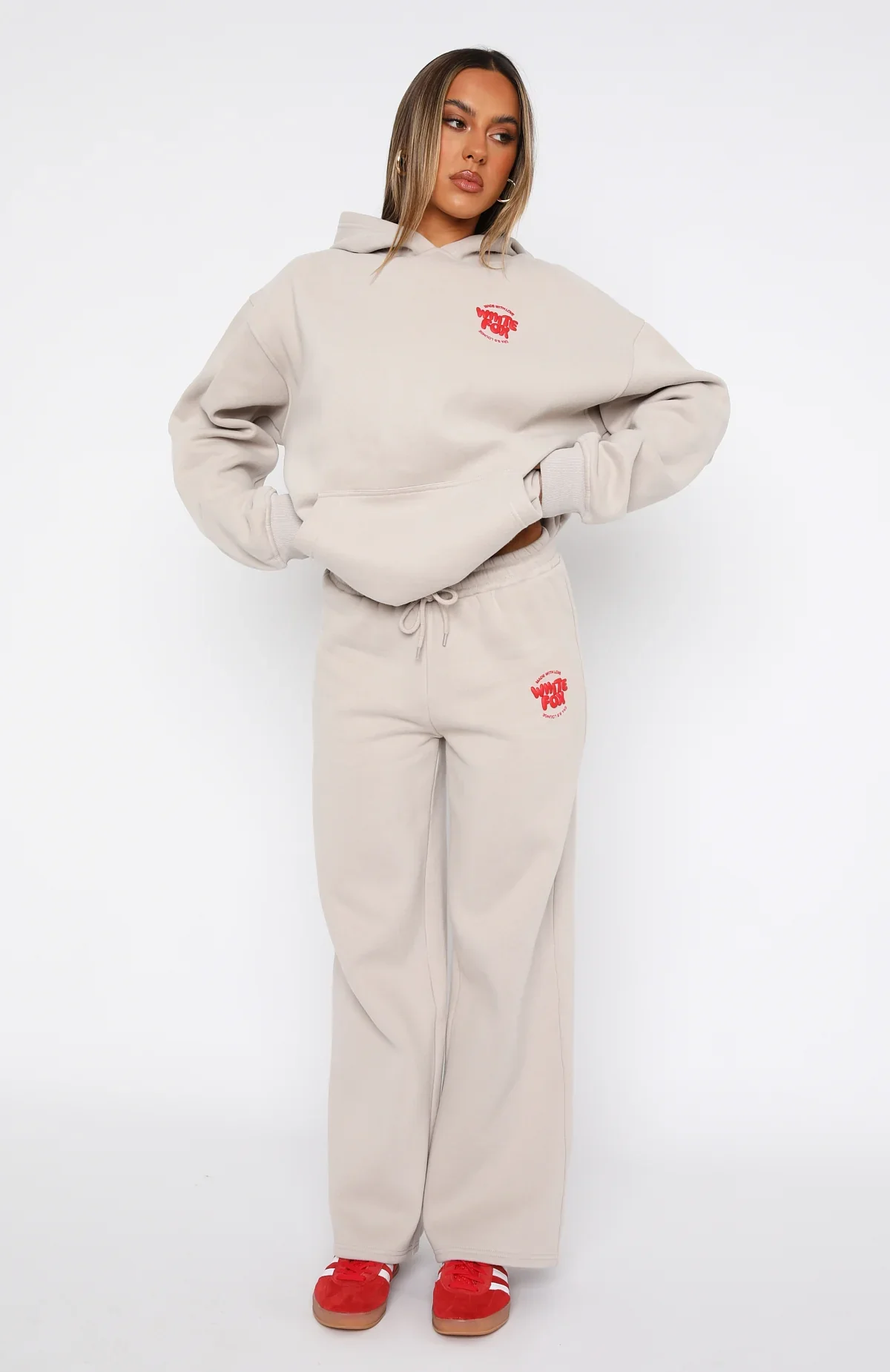 With Love For You Wide Leg Sweatpants Moon - luluinthesky