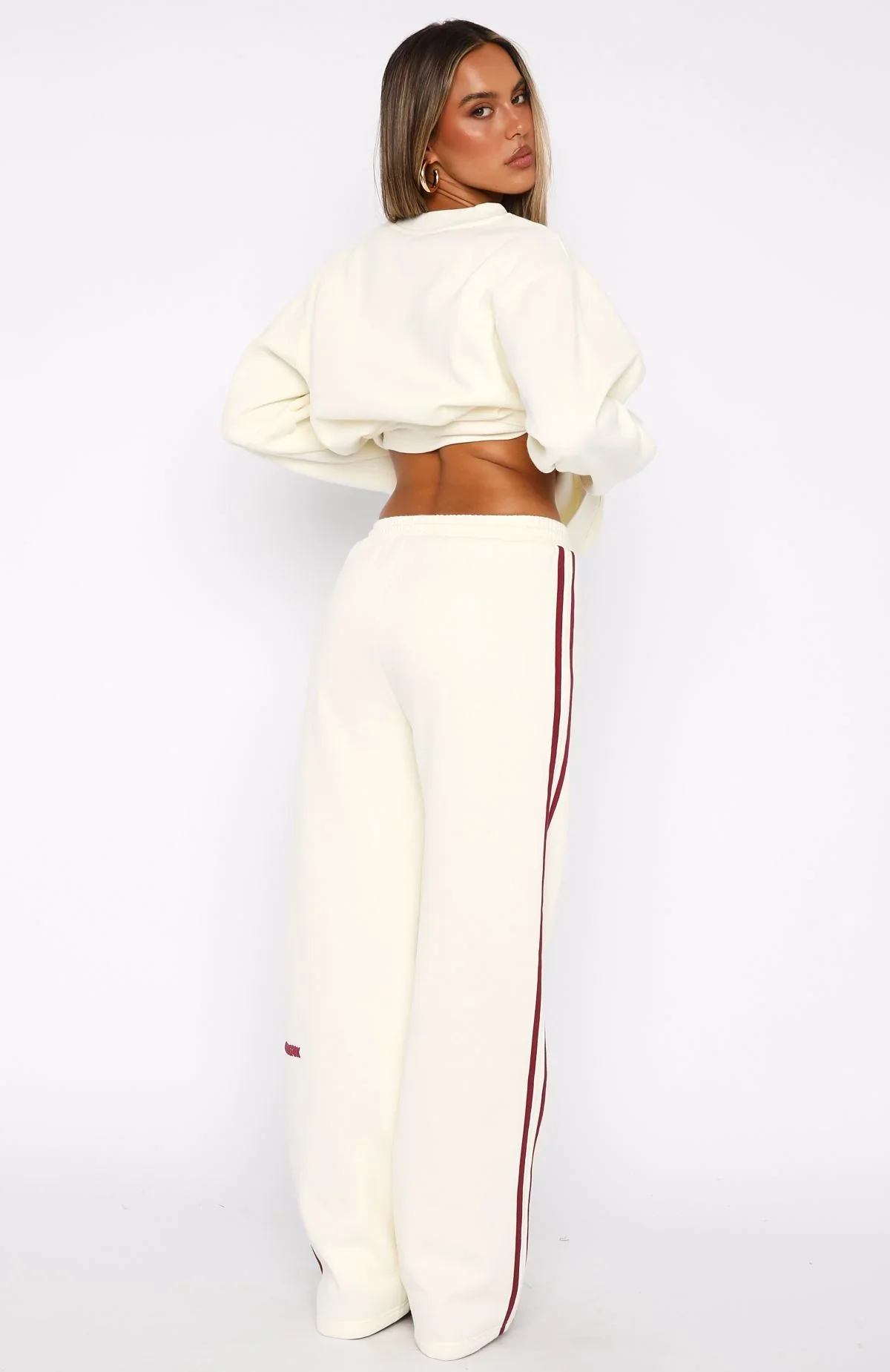 11th Street Out & About Wide Leg Sweatpants Cake Batter - luluinthesky