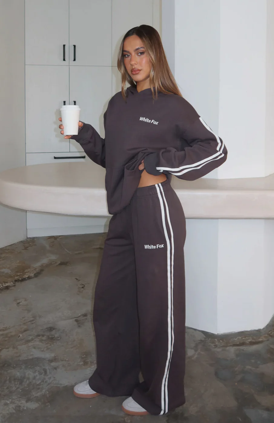 Star Student Wide Leg Sweatpants Charcoal - luluinthesky