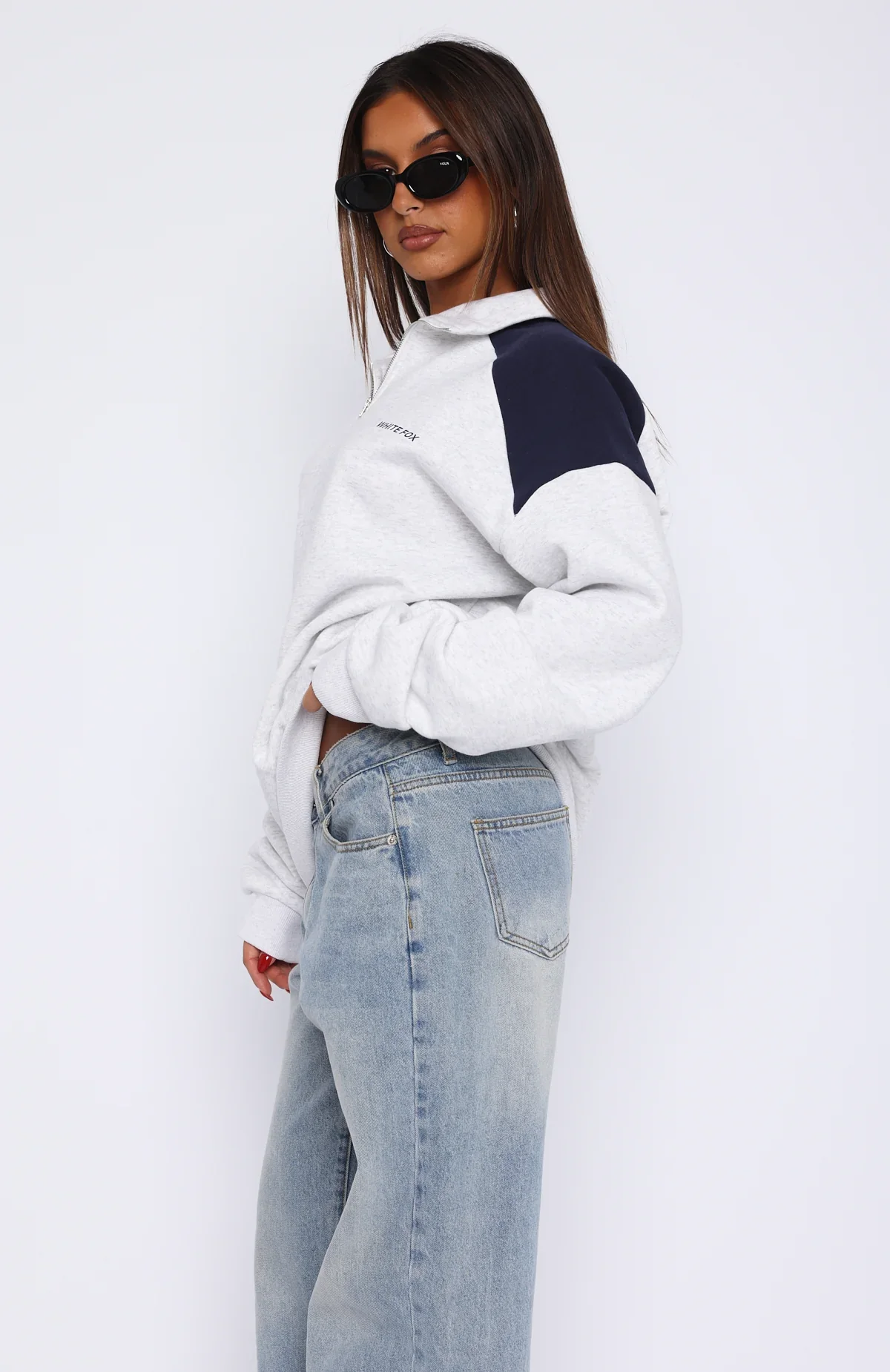 It's A Bad Idea Zip Front Sweater Grey - luluinthesky