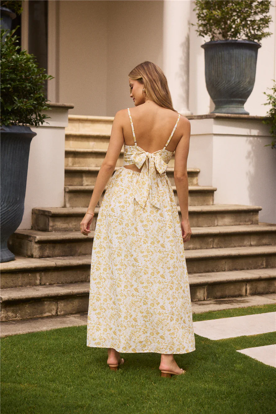 Painted Skies Maxi Dress Yellow - luluinthesky