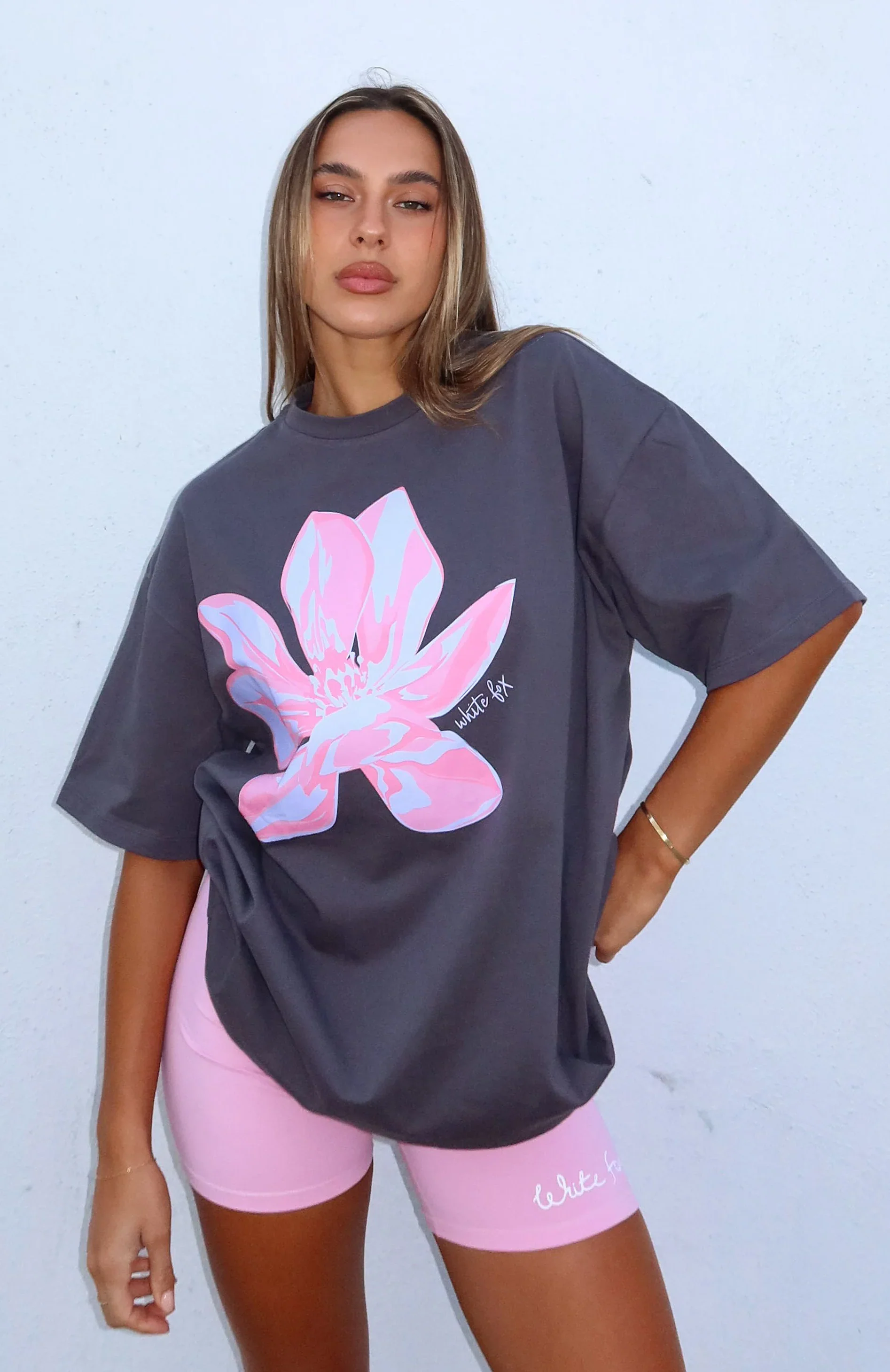 Pick You A Flower Oversized Tee Volcanic - luluinthesky