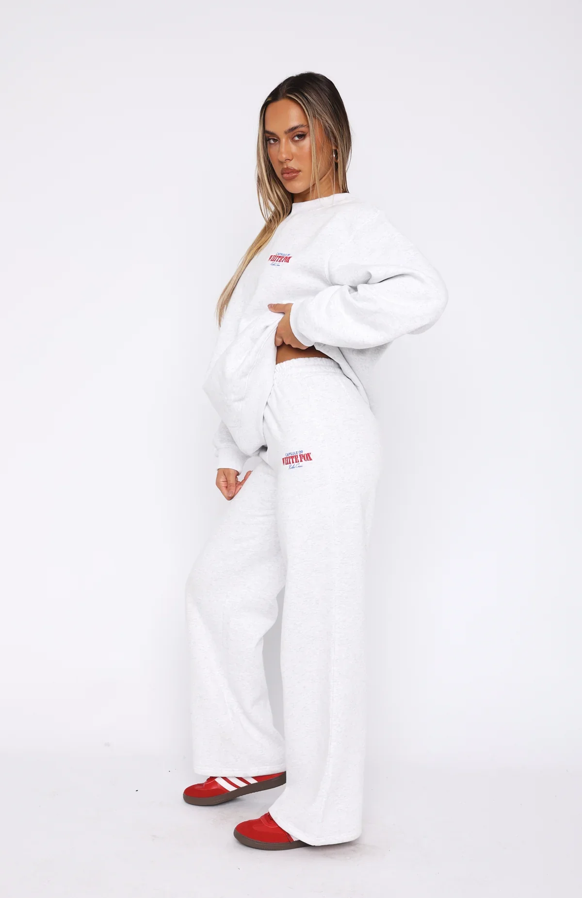 Capsule 9 Rodeo Crew Wide Leg Sweatpants Grey Marle - luluinthesky