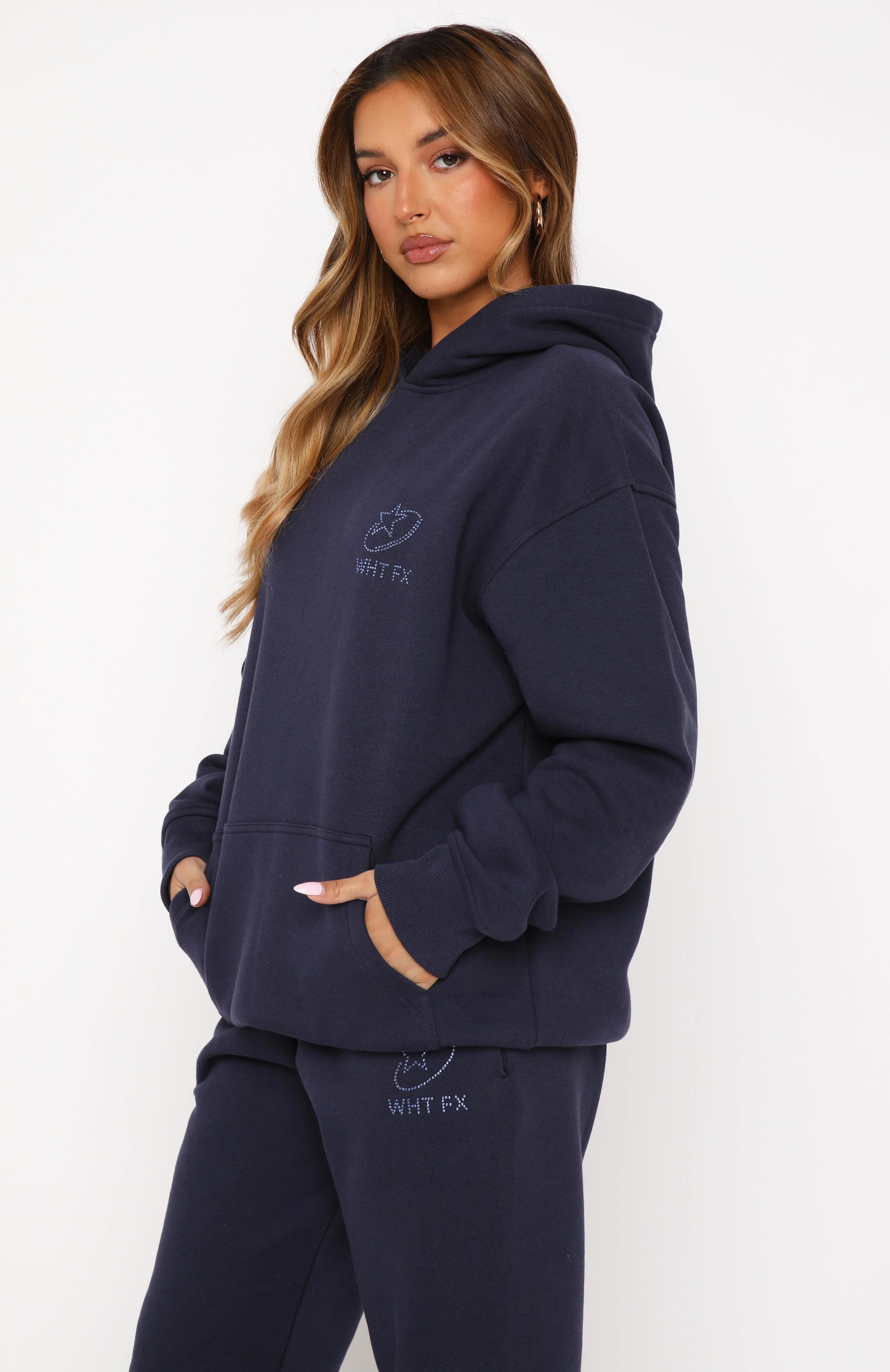 Always Shining Oversized Hoodie Navy - luluinthesky