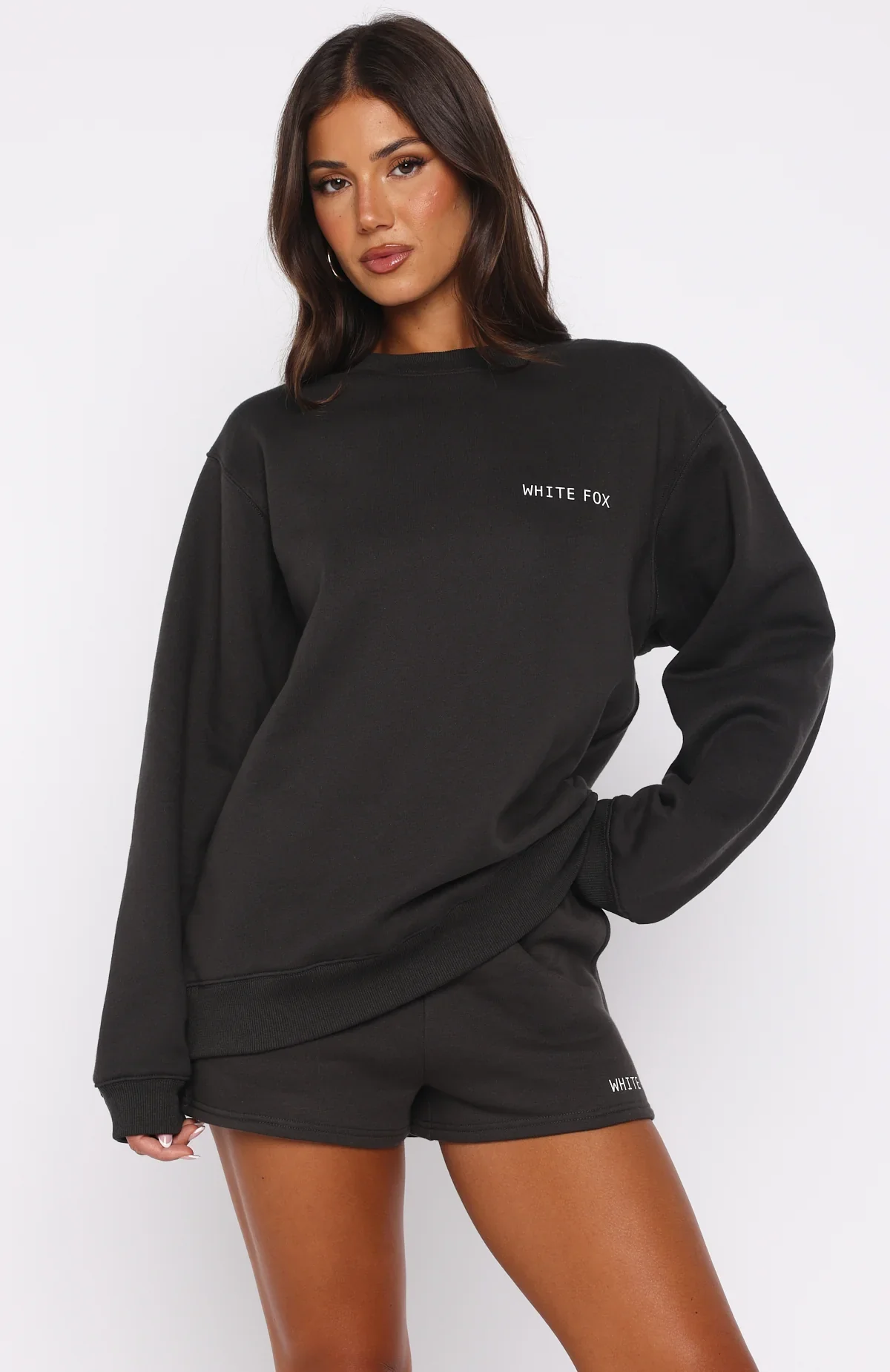 Forever Is Ours Oversized Sweater Charcoal - luluinthesky