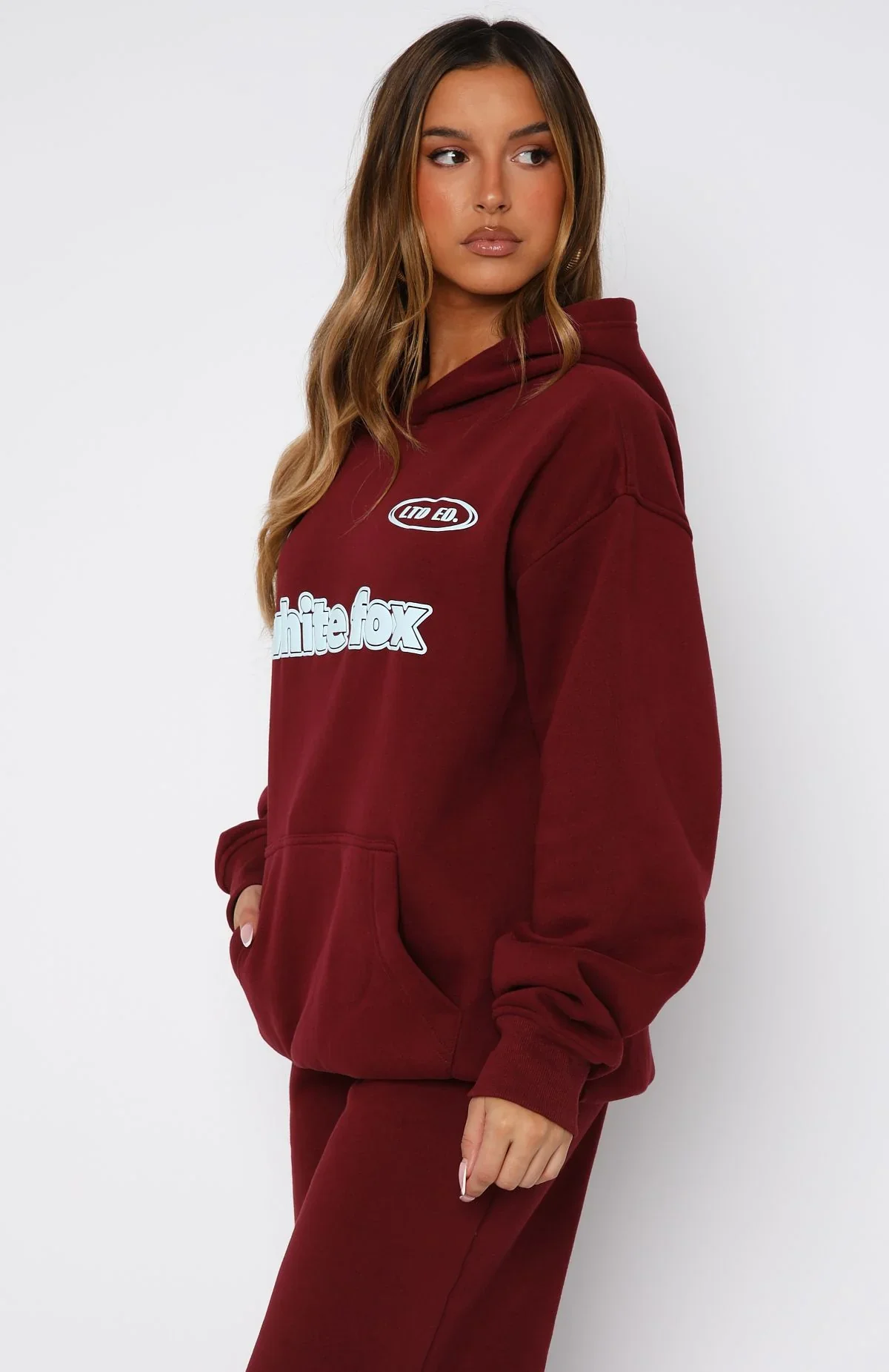 Ready To Go Oversized Hoodie Burgundy - luluinthesky