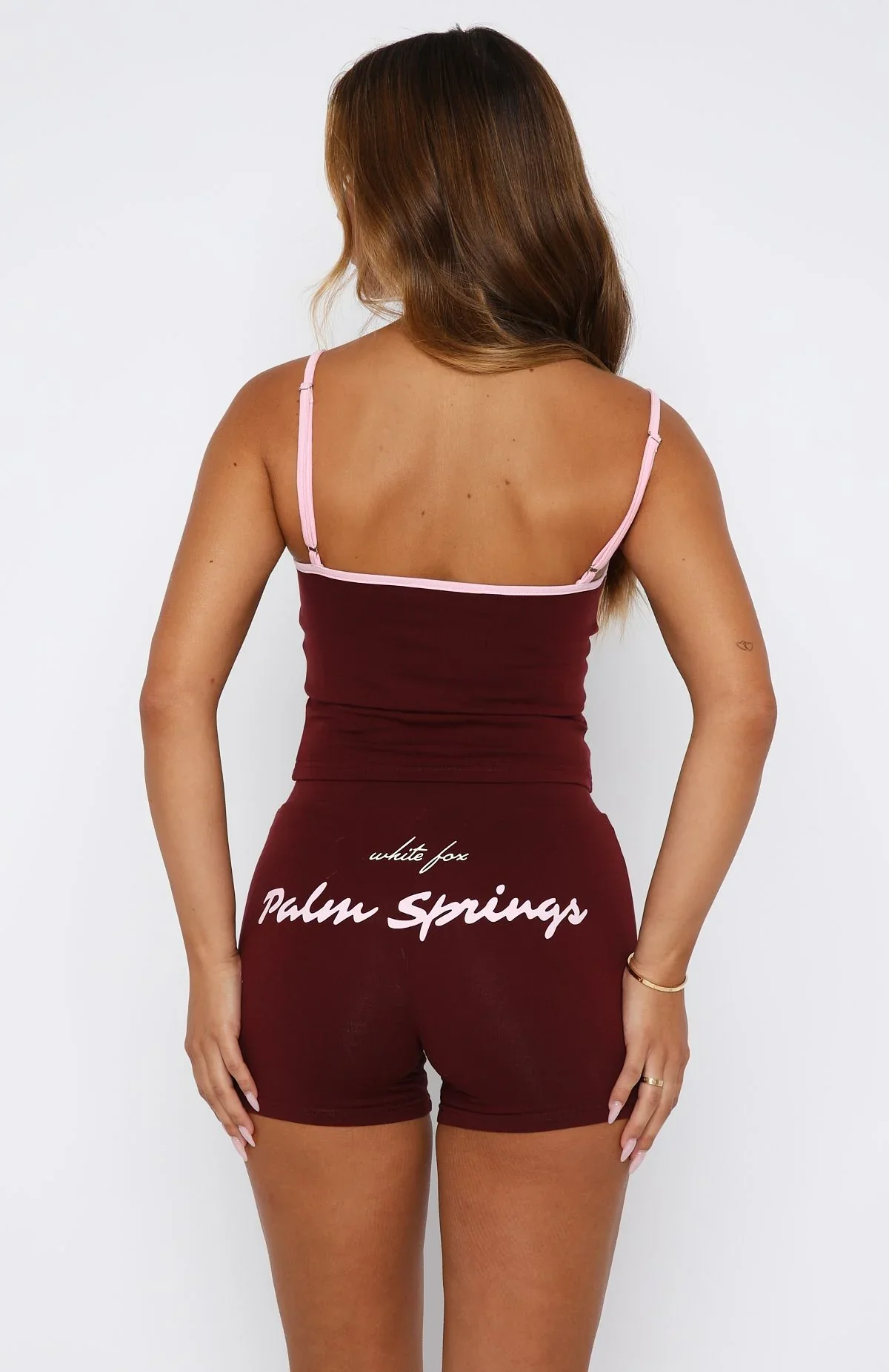 Palm Springs Edition Bike Shorts Burgundy - luluinthesky