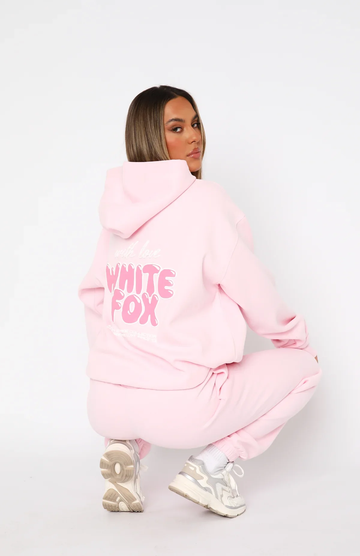 With Love Always Oversized Hoodie Baby Pink - luluinthesky