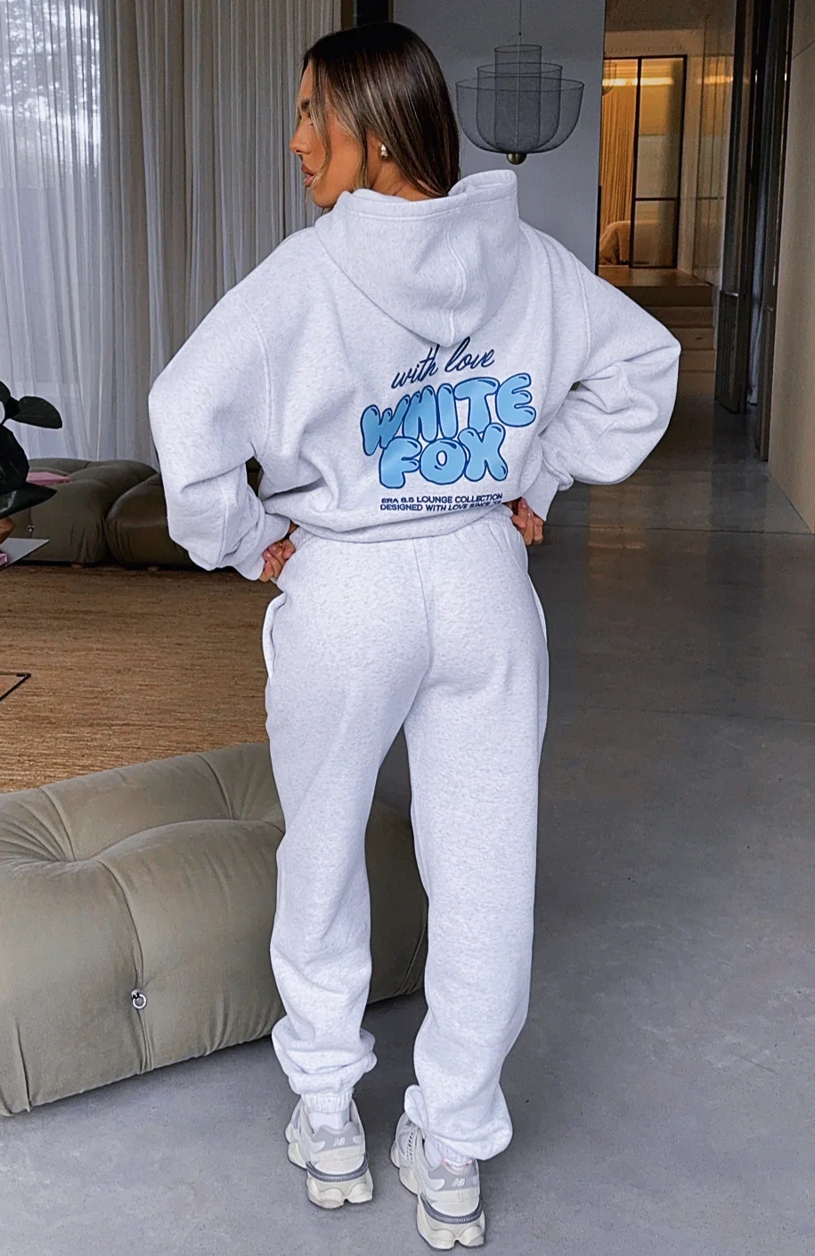 With Love Always Sweatpants Grey Marle - luluinthesky