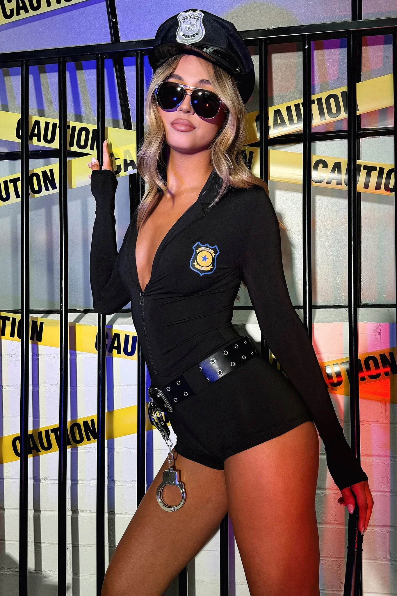 Right To Remain Silent Playsuit - Black - luluinthesky