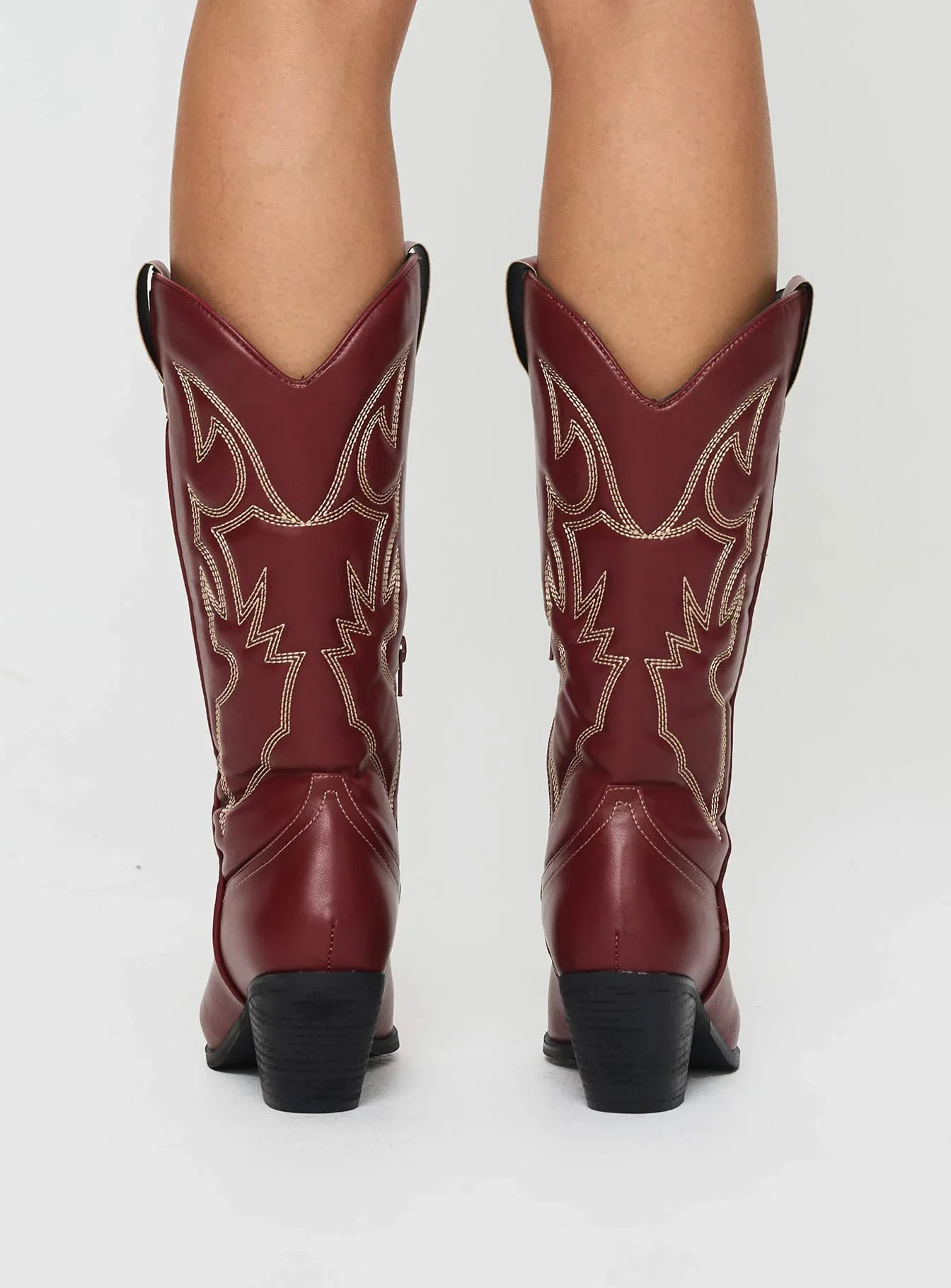 Therapy Clayton Boots Maroon - luluinthesky