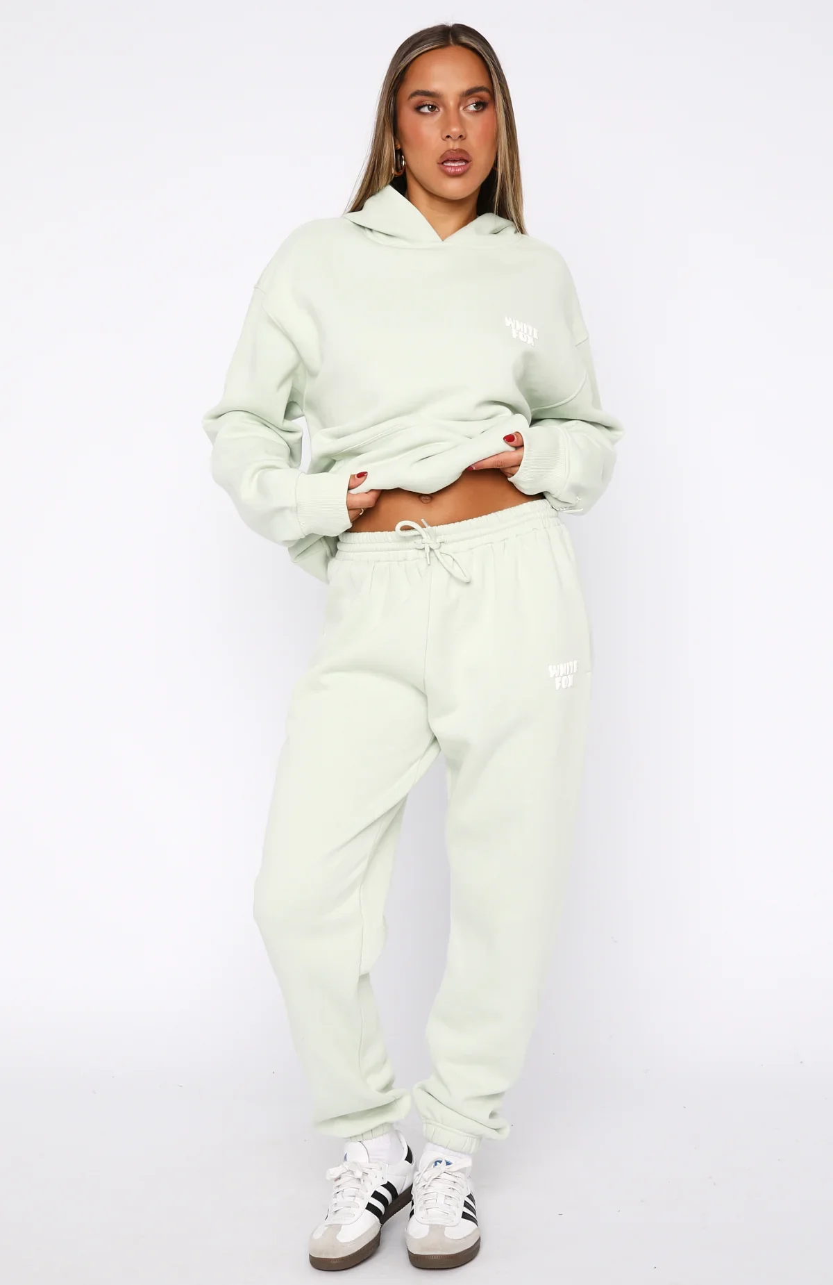 11th Street Keeping It Real Sweatpants Iced Matcha - luluinthesky