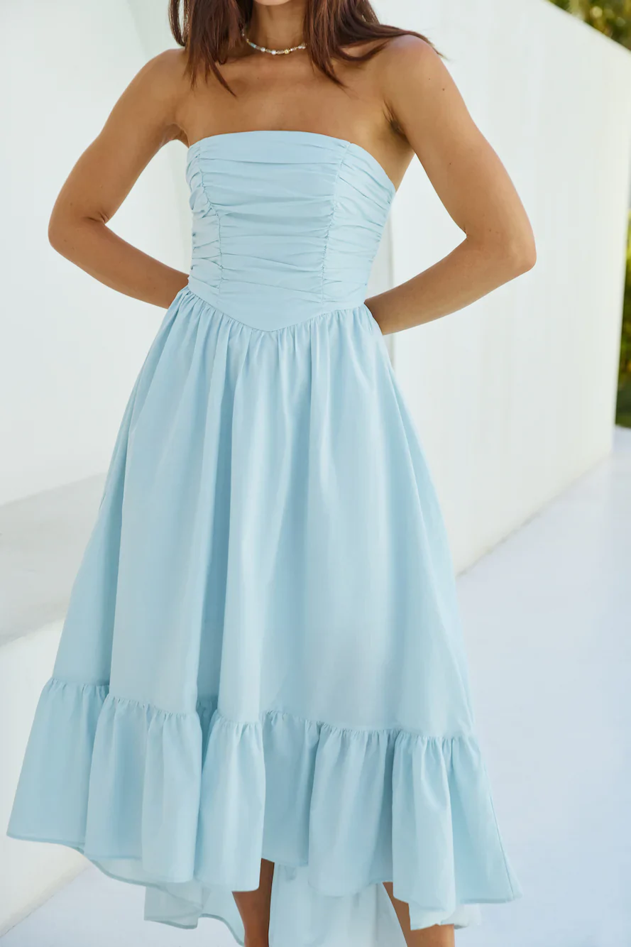 Love In The Summer Maxi Dress Blue - luluinthesky