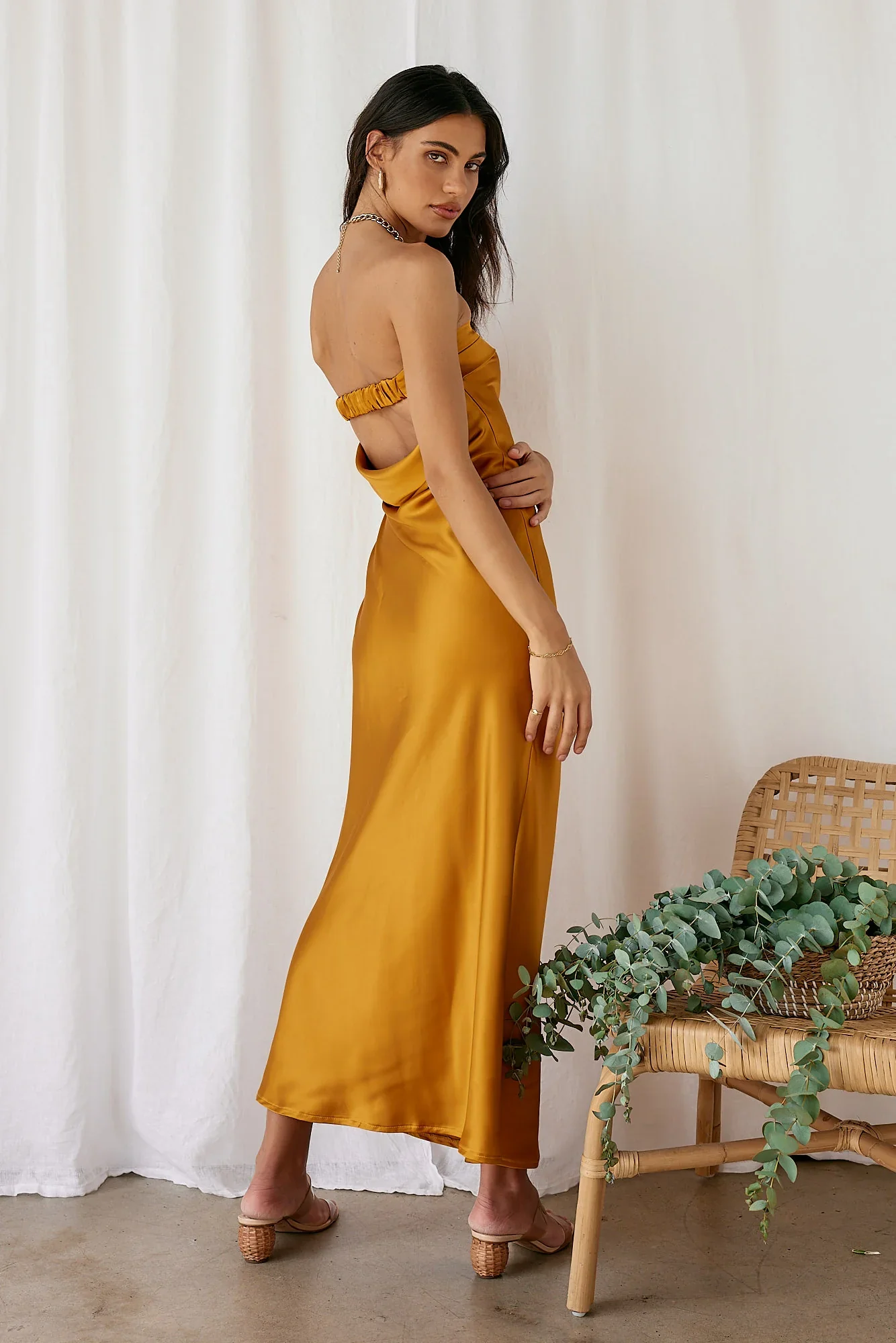 Gleam In Gold Maxi Dress Yellow - luluinthesky