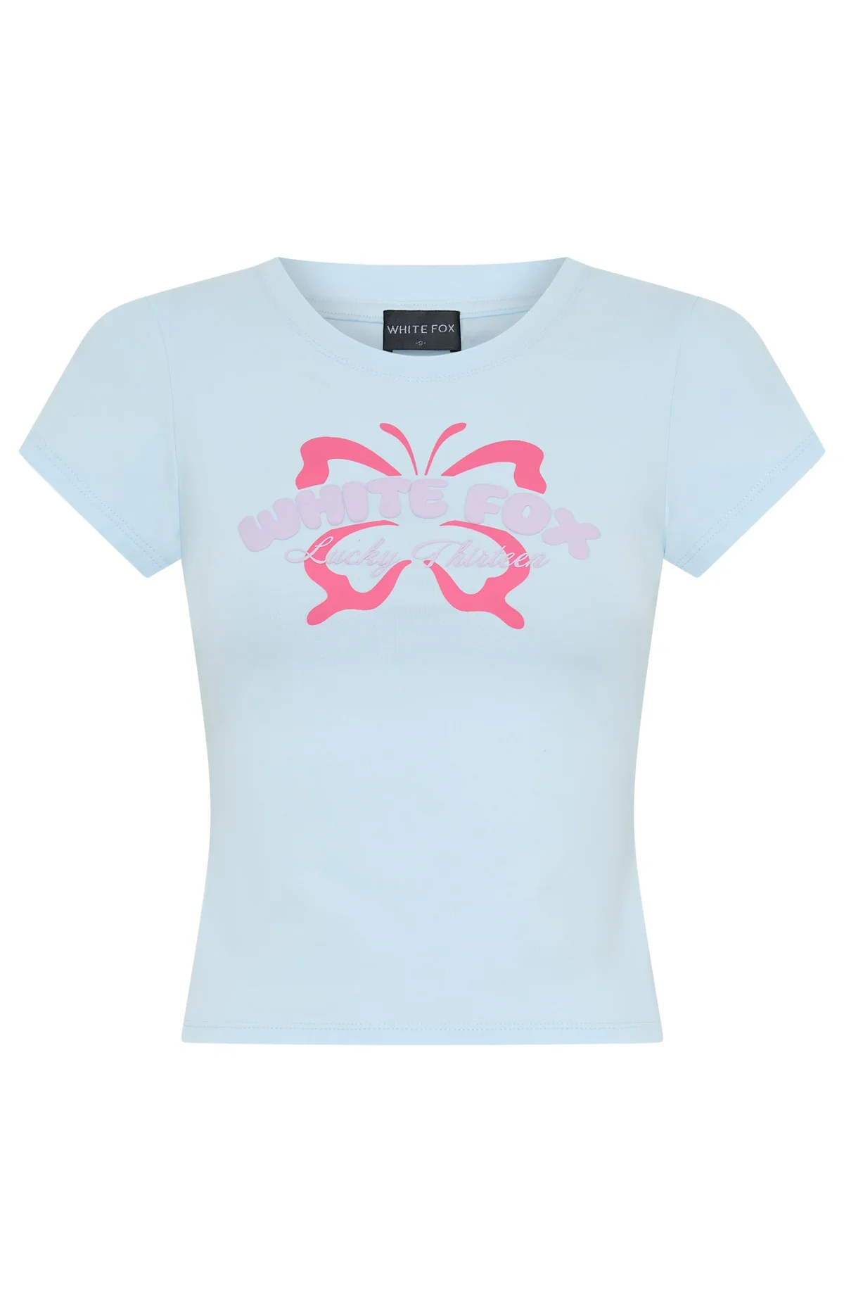 Lucky Thirteen Audrina Baby Tee Blue - luluinthesky