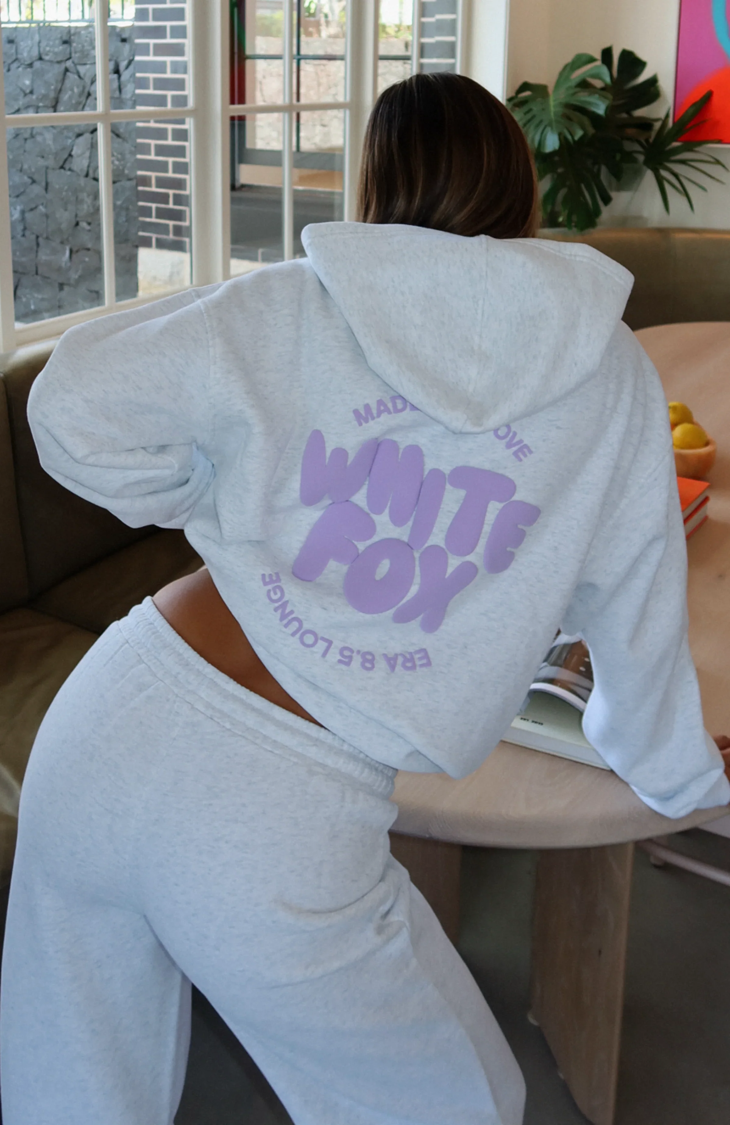 With Love For You Oversized Hoodie Grey Marle - luluinthesky
