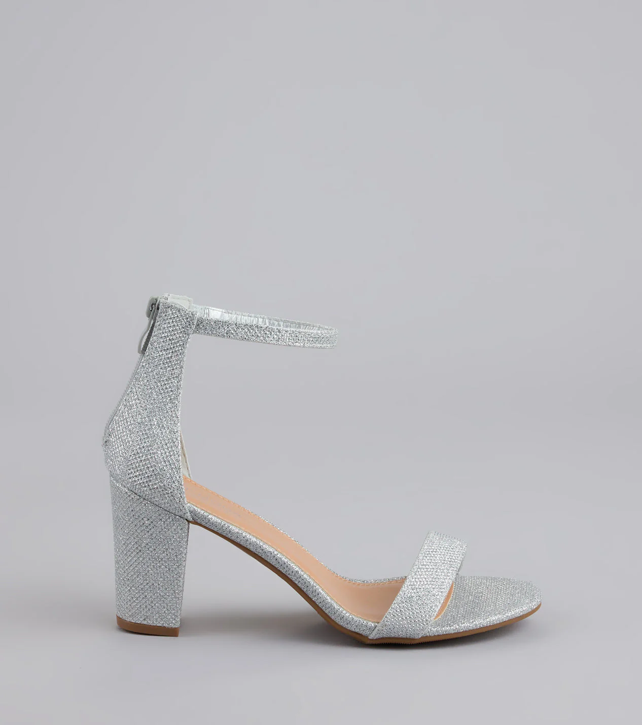 Cue The Compliments Glitter Block Heels - luluinthesky