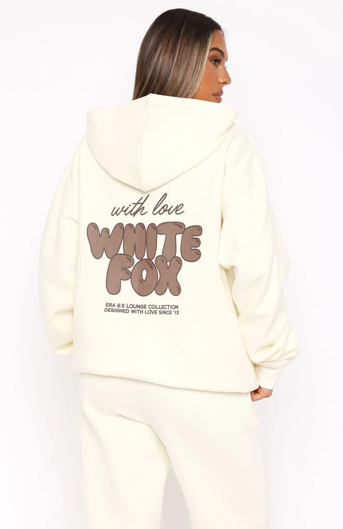 With Love Always Oversized Hoodie Cream - luluinthesky