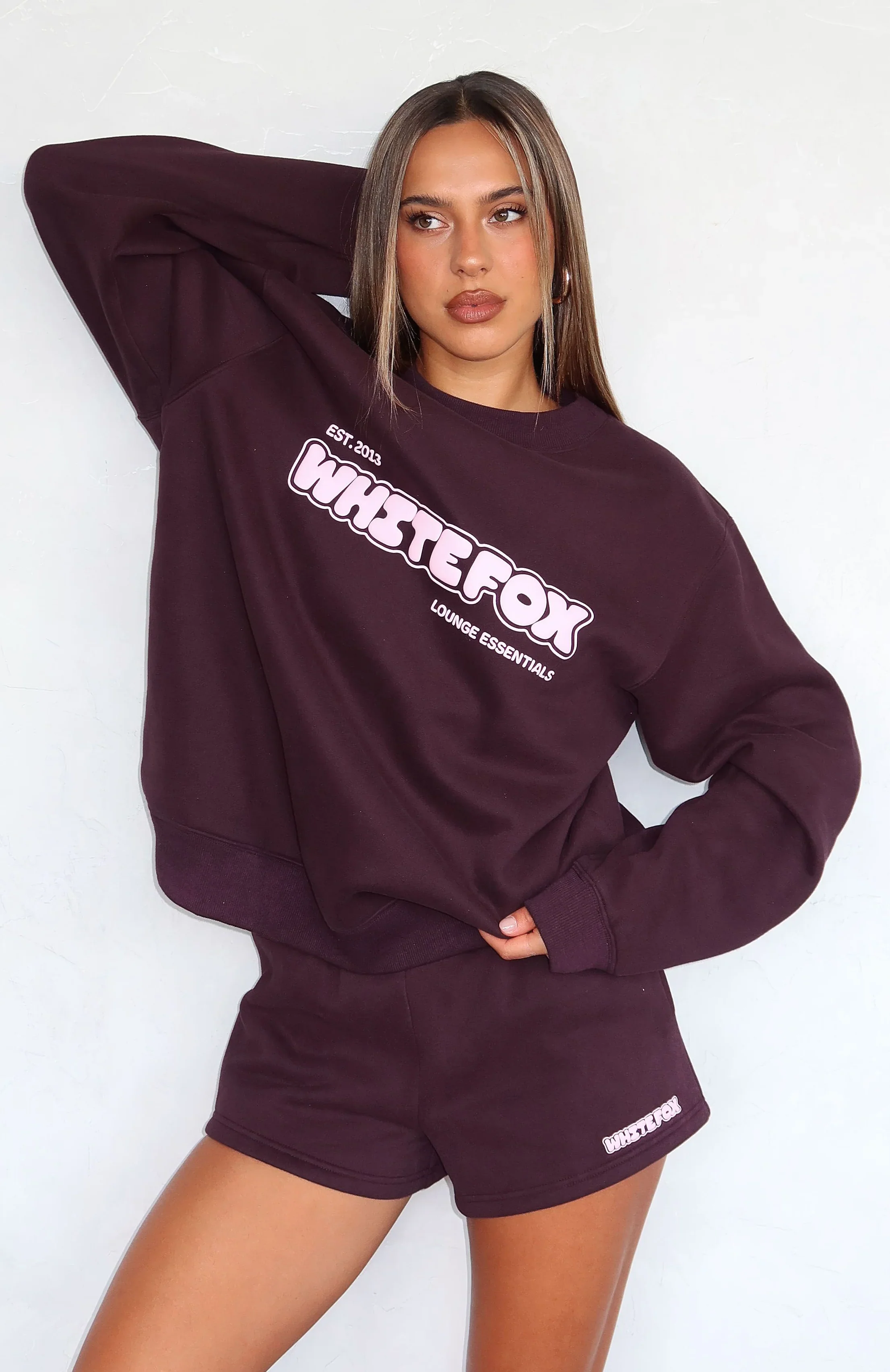 Give It A Try Oversized Sweater Plum - luluinthesky