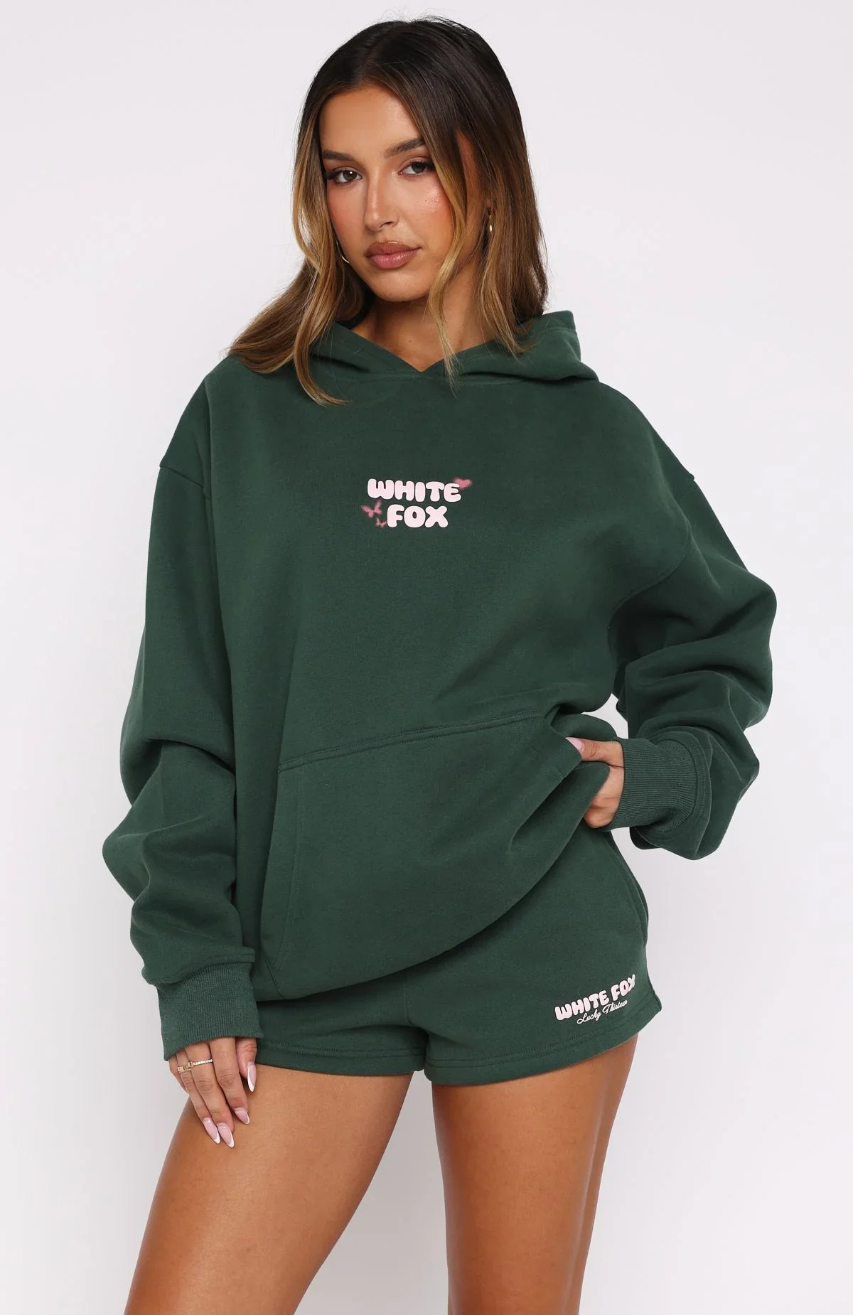 Lucky Thirteen Stephanie Lounge Shorts Green - luluinthesky