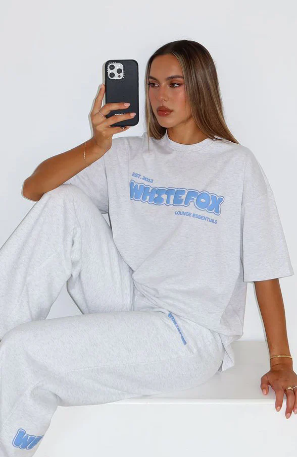 Give It A Try Oversized Tee Grey Marle - luluinthesky