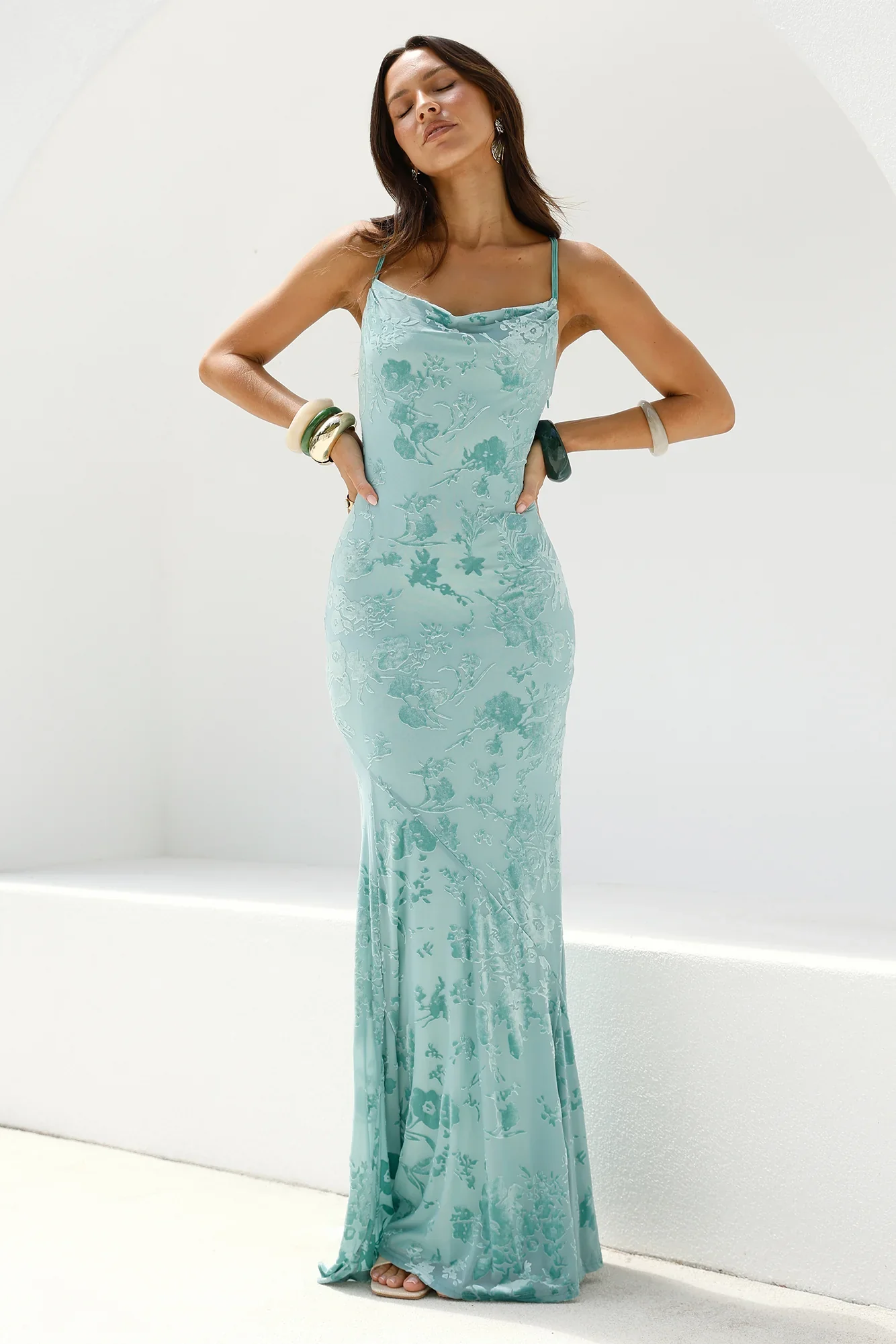 Fortune Flow Maxi Dress Sage - luluinthesky