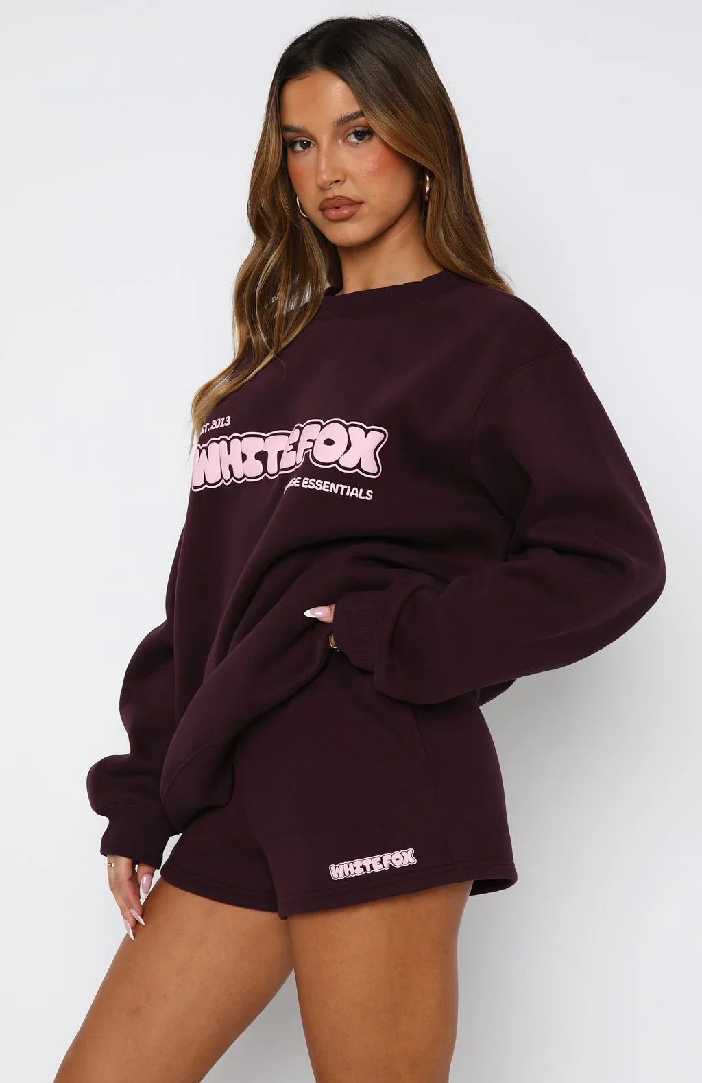 Give It A Try Lounge Shorts Plum - luluinthesky