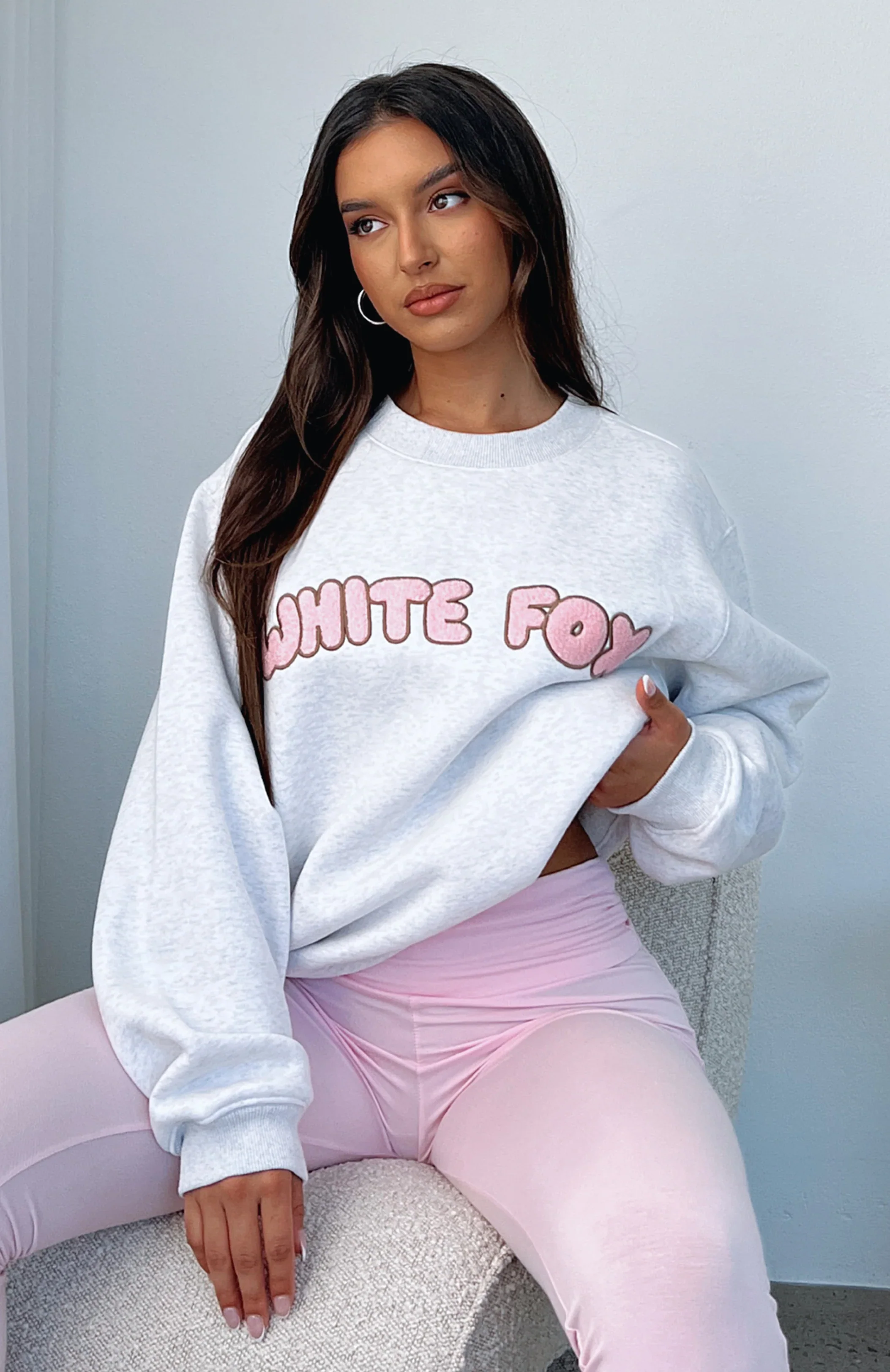 Sweet Treat Oversized Sweater Grey Marle - luluinthesky