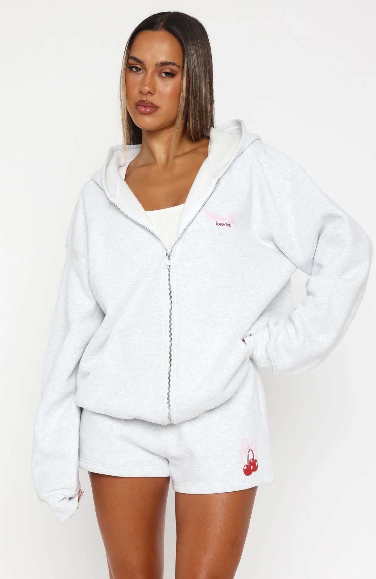 Fell So Hard Lounge Shorts Grey Marle - luluinthesky