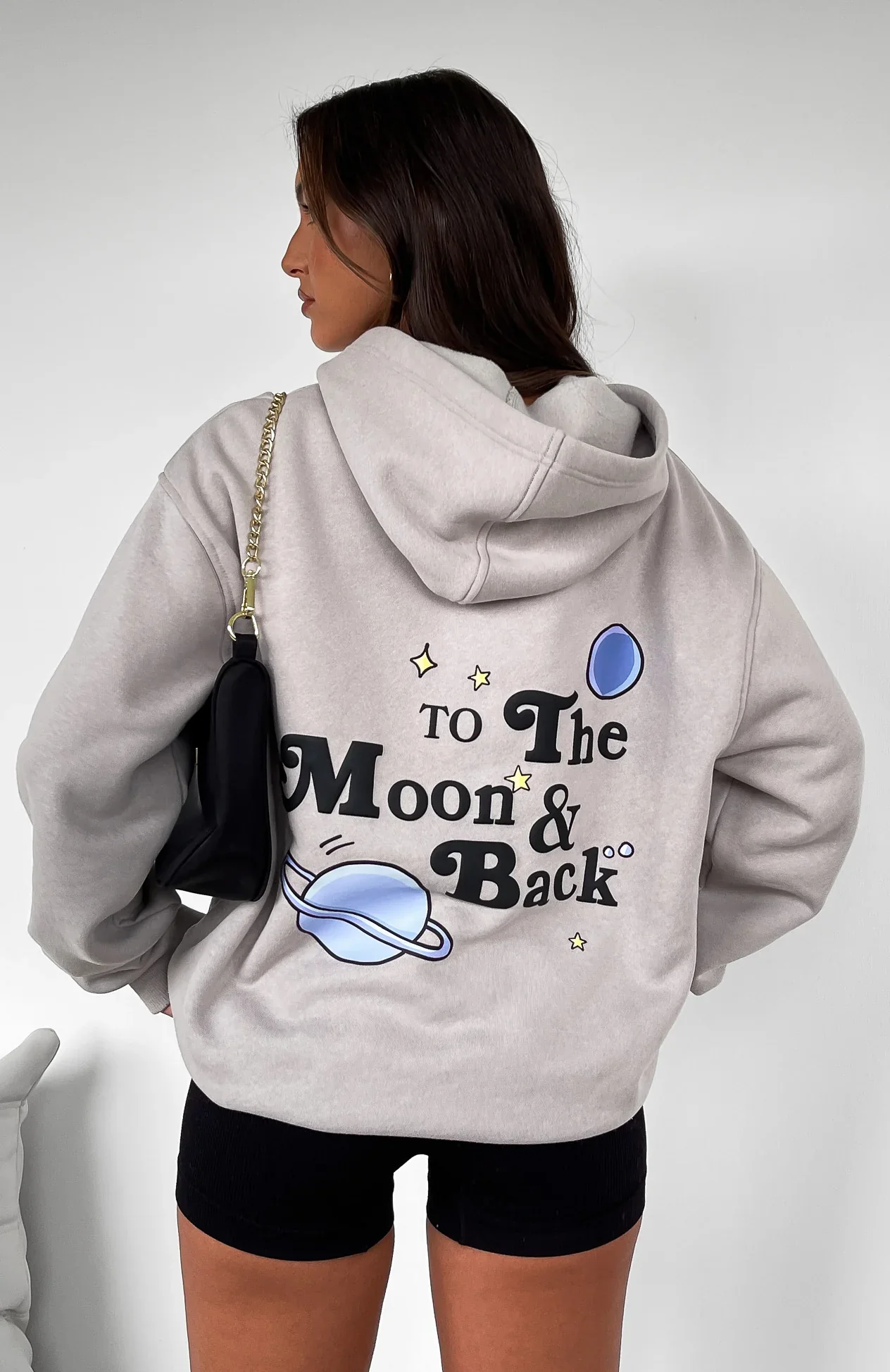 To The Moon Oversized Hoodie Lunar - luluinthesky