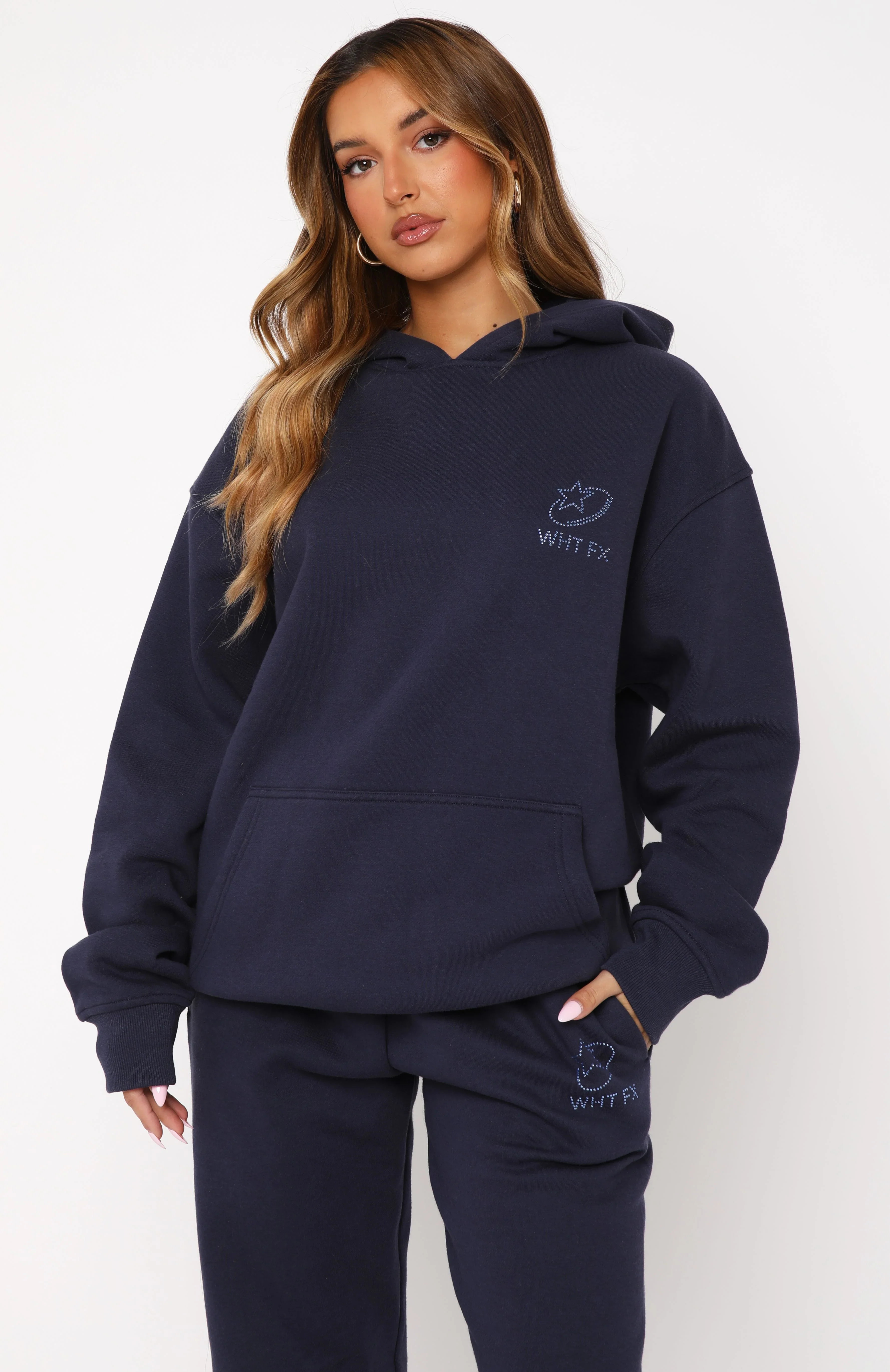 Always Shining Oversized Hoodie Navy - luluinthesky